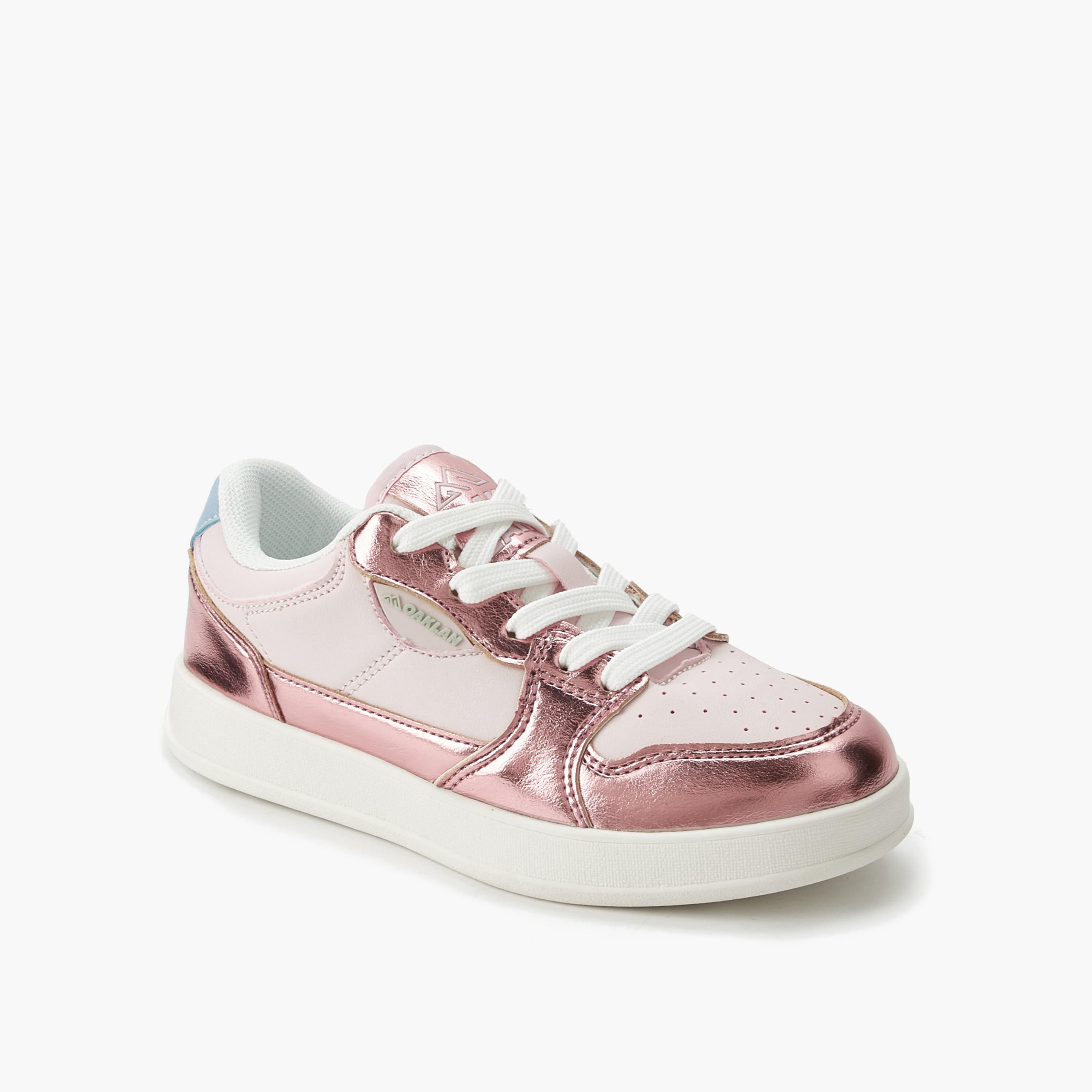 Oaklan by Shoexpress Girls Colourblock Lace-Up Ankle Sneakers-girls-shoes-sneakers-image-2