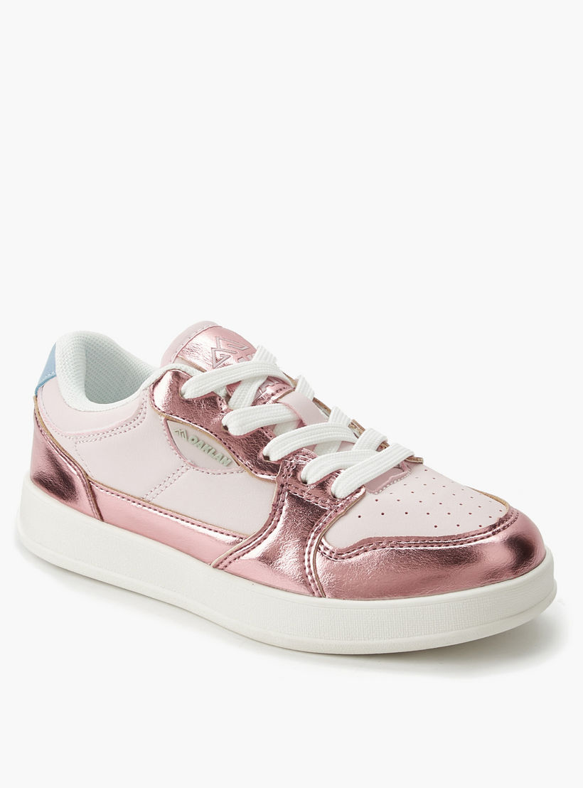 Oaklan by Shoexpress Girls Colourblock Lace-Up Ankle Sneakers-girls-shoes-sneakers-image-2