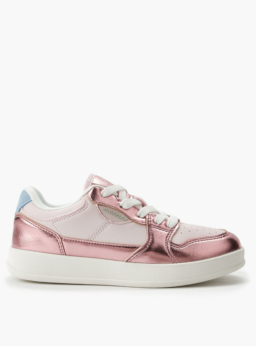 Oaklan by Shoexpress Girls Colourblock Lace-Up Ankle Sneakers-girls-shoes-sneakers-image-3
