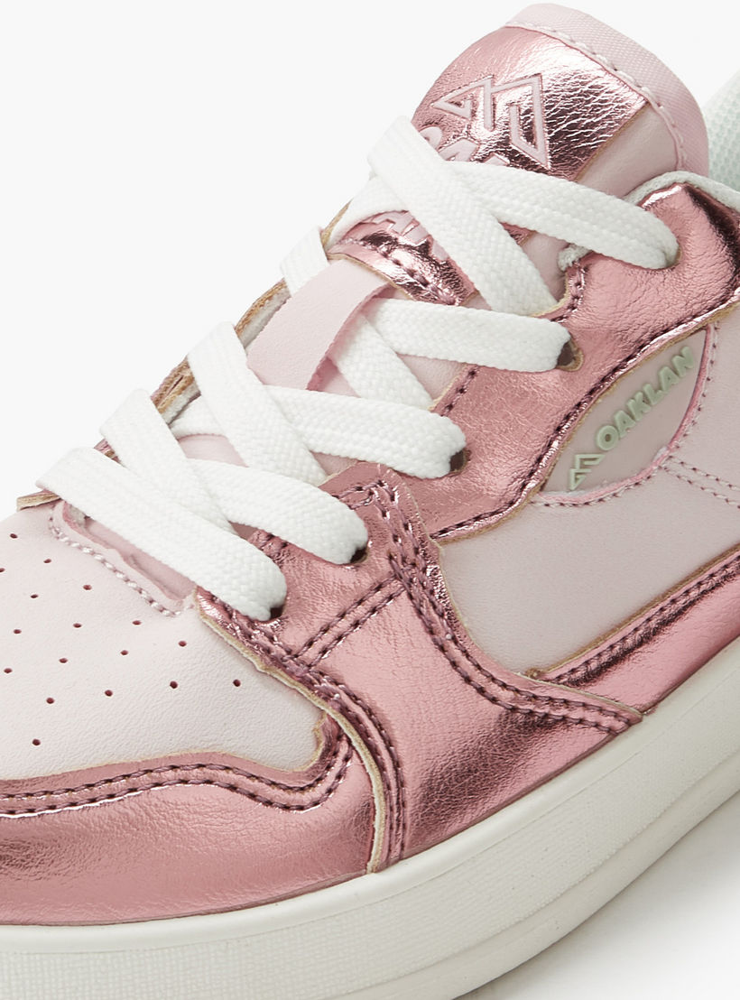 Oaklan by Shoexpress Girls Colourblock Lace-Up Ankle Sneakers-girls-shoes-sneakers-image-4