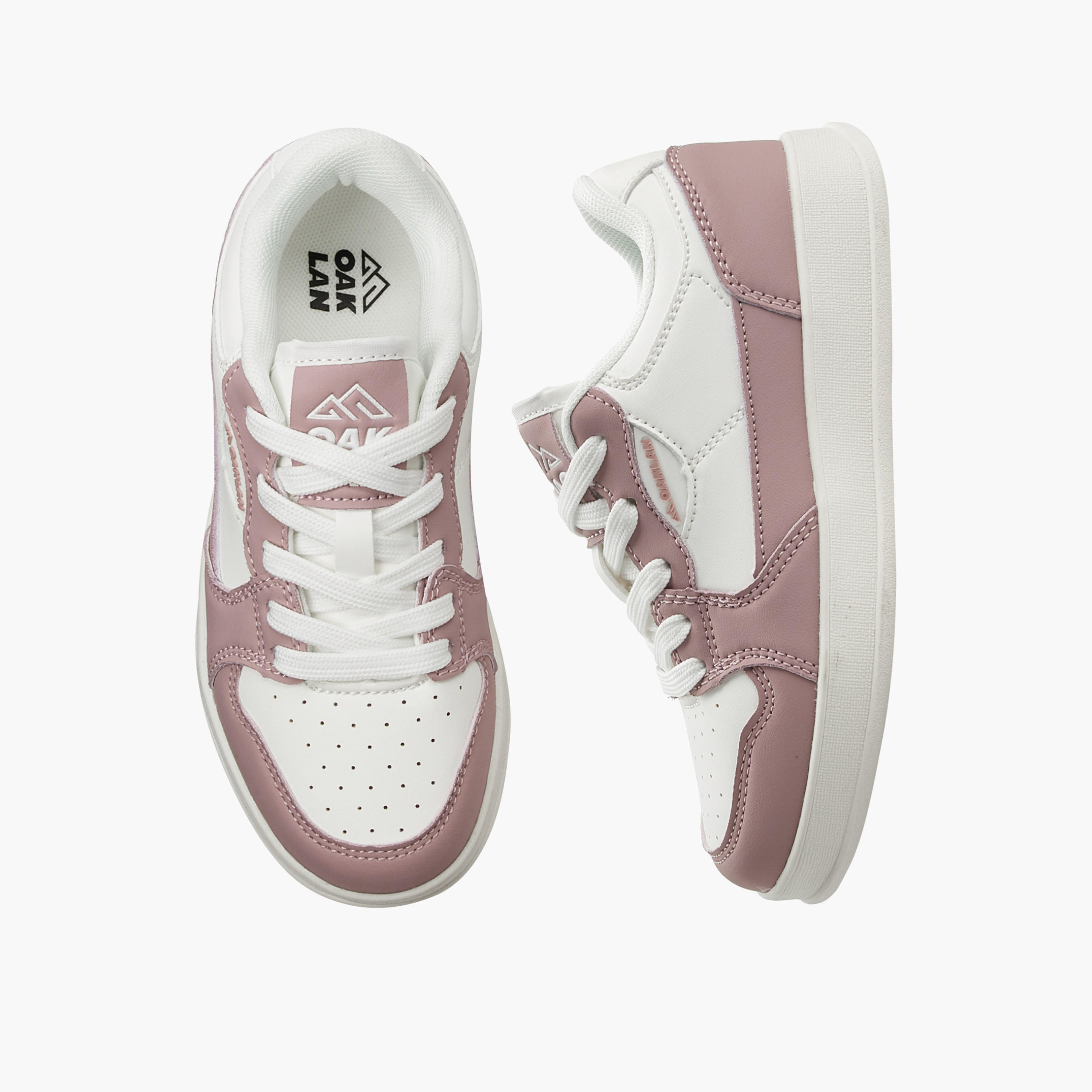 Oaklan by Shoexpress Girls Colourblock Lace-Up Ankle Sneakers-girls-shoes-sneakers-image-1