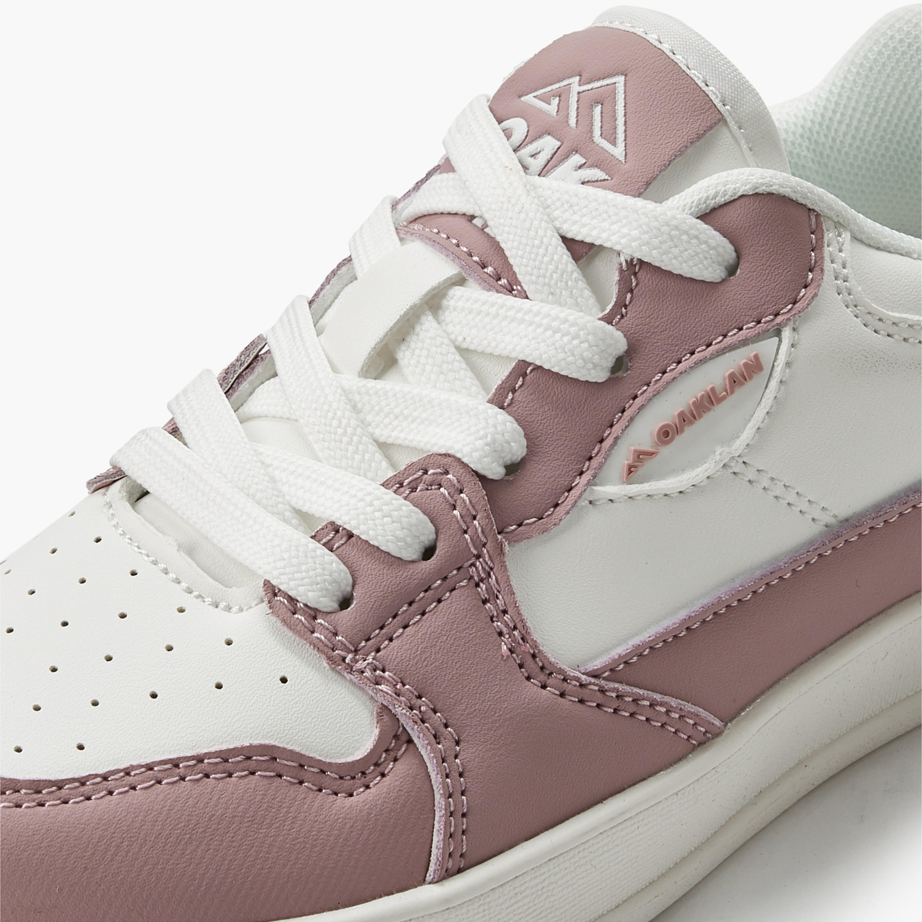 Oaklan by Shoexpress Girls Colourblock Lace-Up Ankle Sneakers-girls-shoes-sneakers-image-4