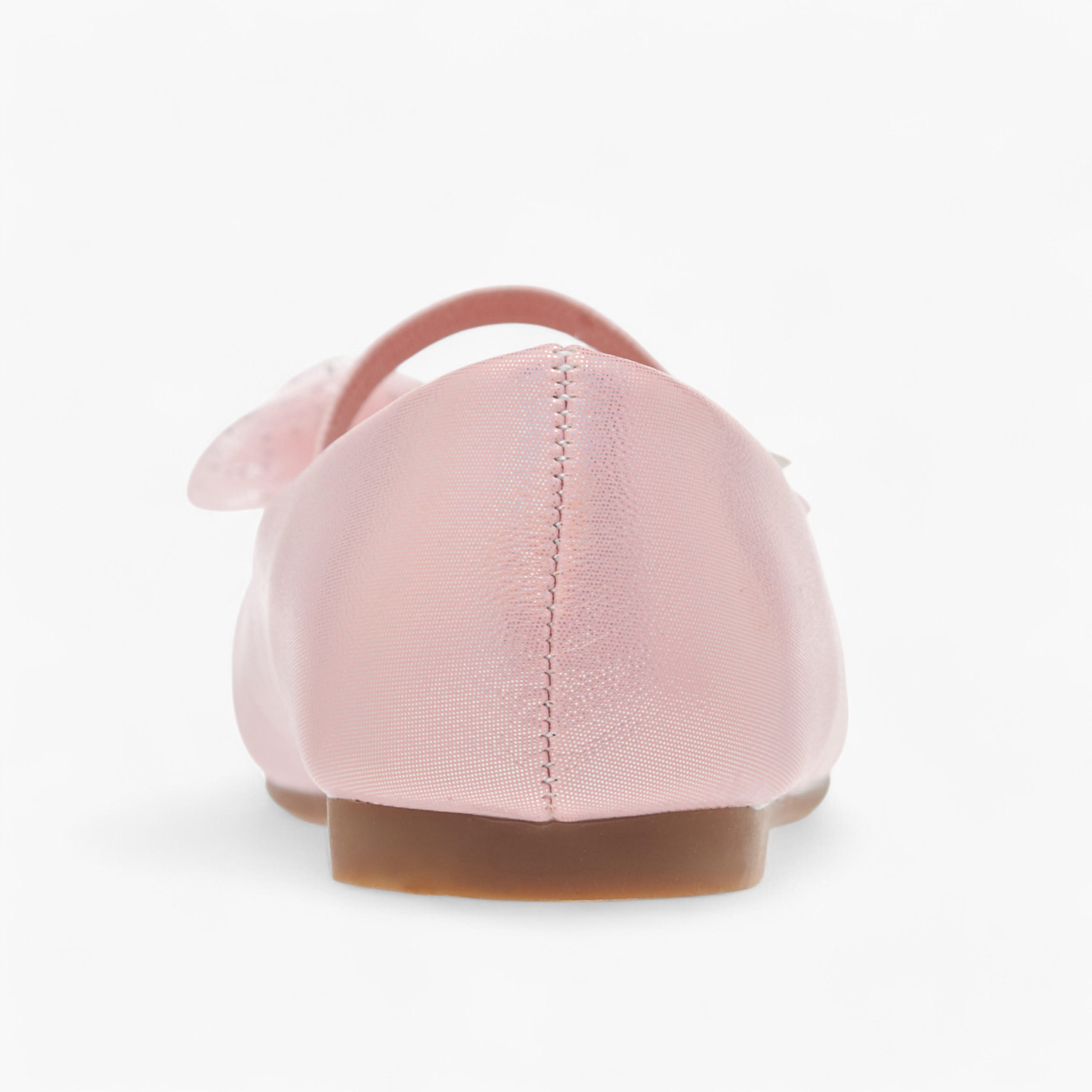 Flora Bella Bow Detail Ballerinas with Elastic Closure-girls-shoes-ballerinas-image-5