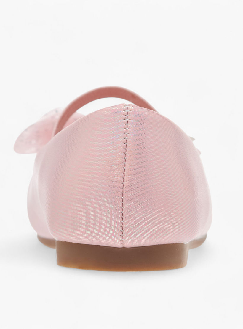 Flora Bella Bow Detail Ballerinas with Elastic Closure-girls-shoes-ballerinas-image-5