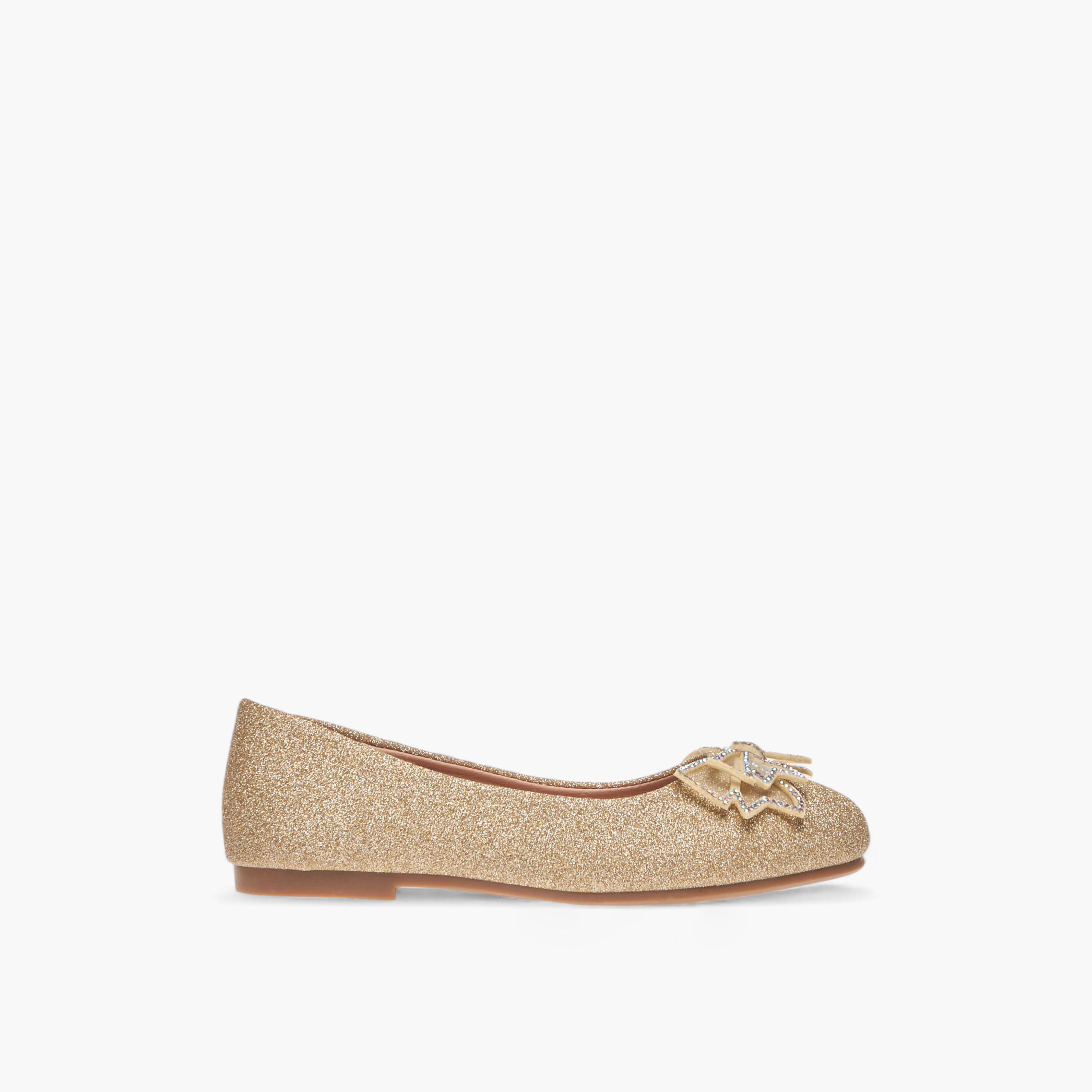 Flora Bella Bow Embellished Slip-On Ballerina Shoes-girls-shoes-ballerinas-image-3