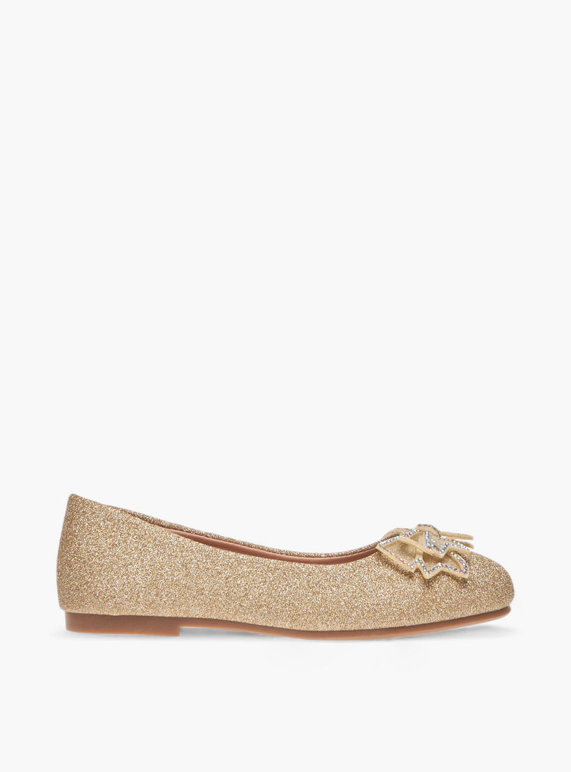 Flora Bella Bow Embellished Slip-On Ballerina Shoes-girls-shoes-ballerinas-image-3
