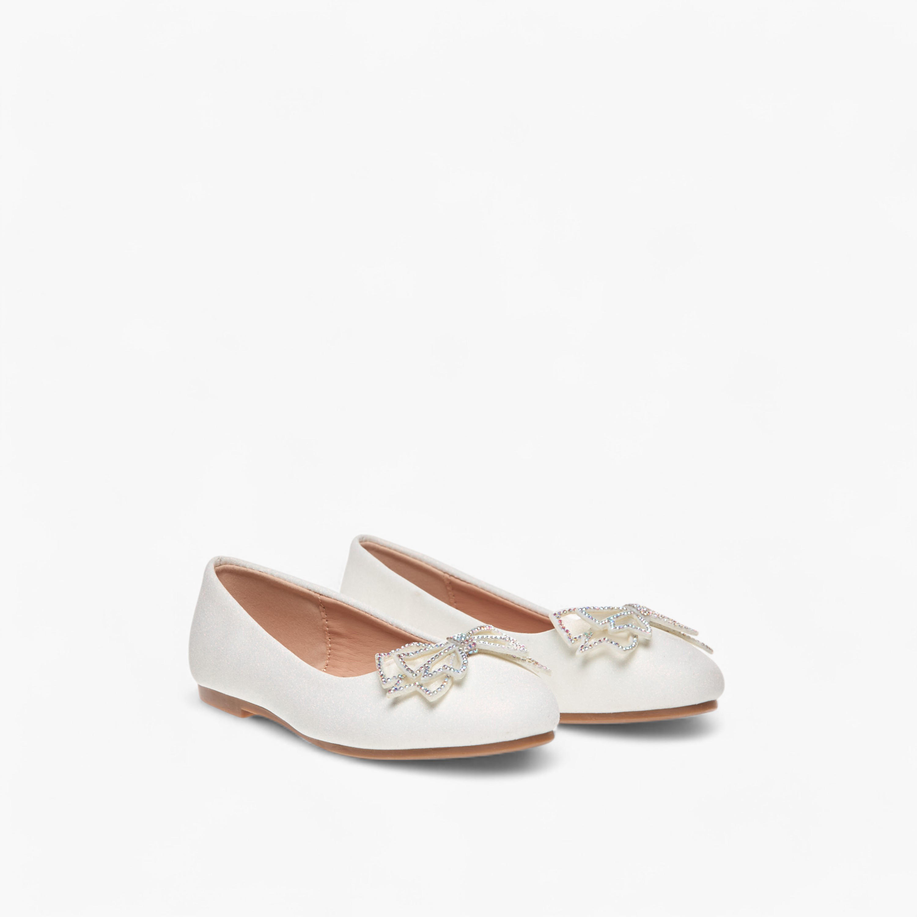 حذاء باليرينا سهل الارتداء بزينة فيونكة من فلورا بيلا-girls-shoes-ballerinas-image-1