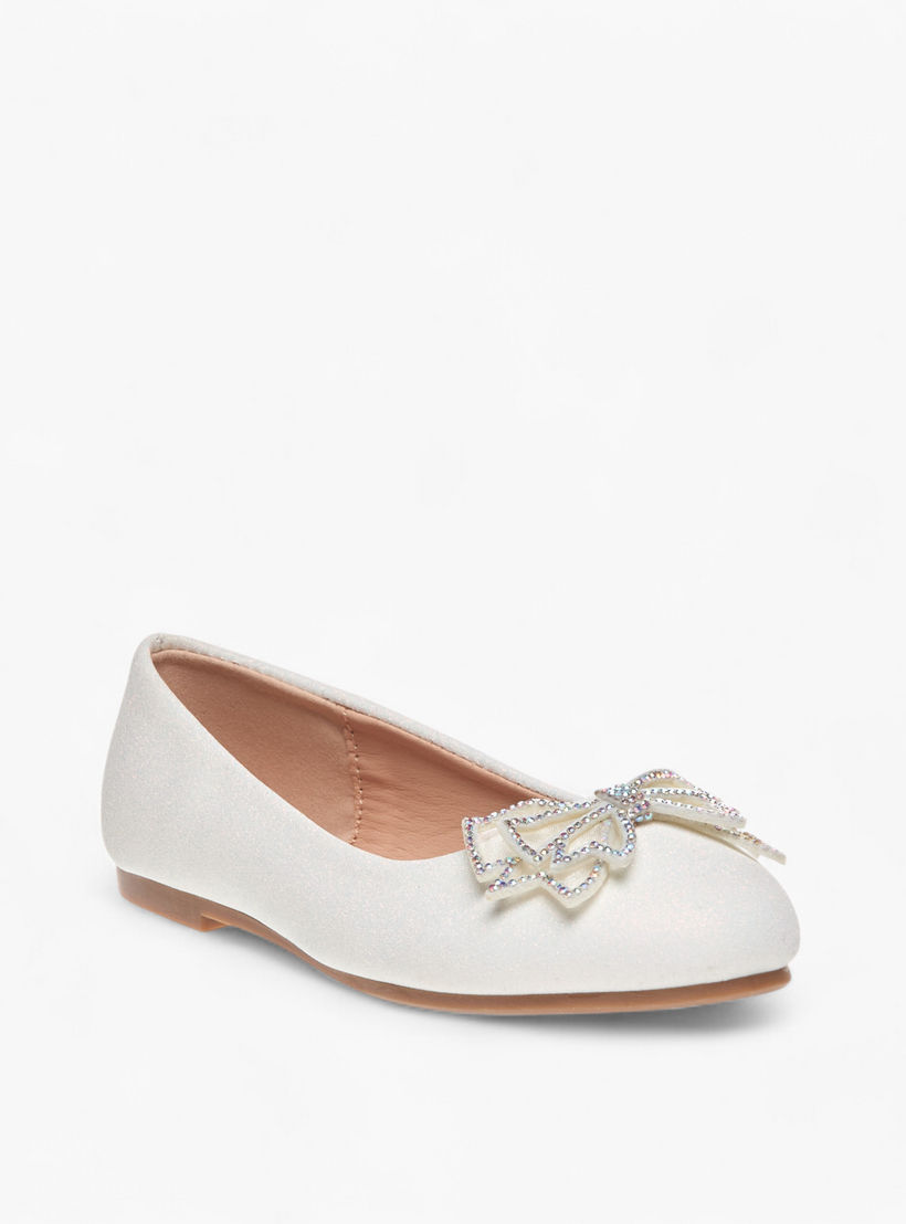 حذاء باليرينا سهل الارتداء بزينة فيونكة من فلورا بيلا-girls-shoes-ballerinas-image-2