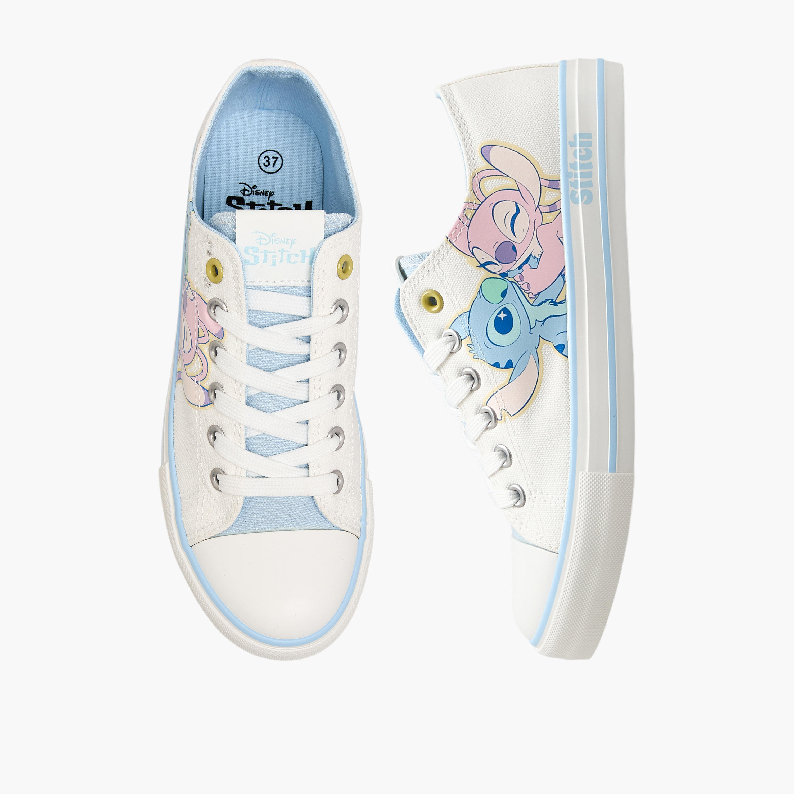 حذاء سنيكرز بطول الكاحل ورباط إغلاق بطبعات ديزني للبنات-girls-shoes-sneakers-image-1
