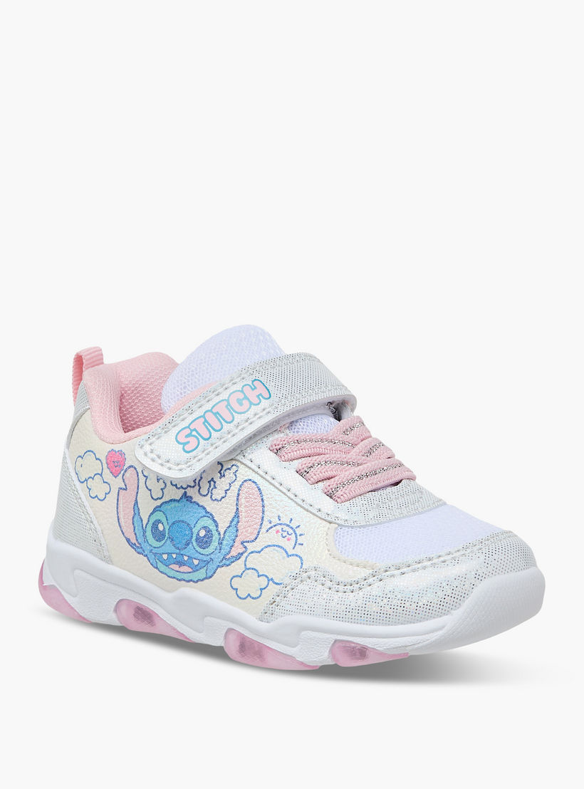 حذاء سنيكرز بشريط إغلاق لاصق وإضاءة وطبعات ستيتش من ديزني-girls-shoes-sneakers-image-2