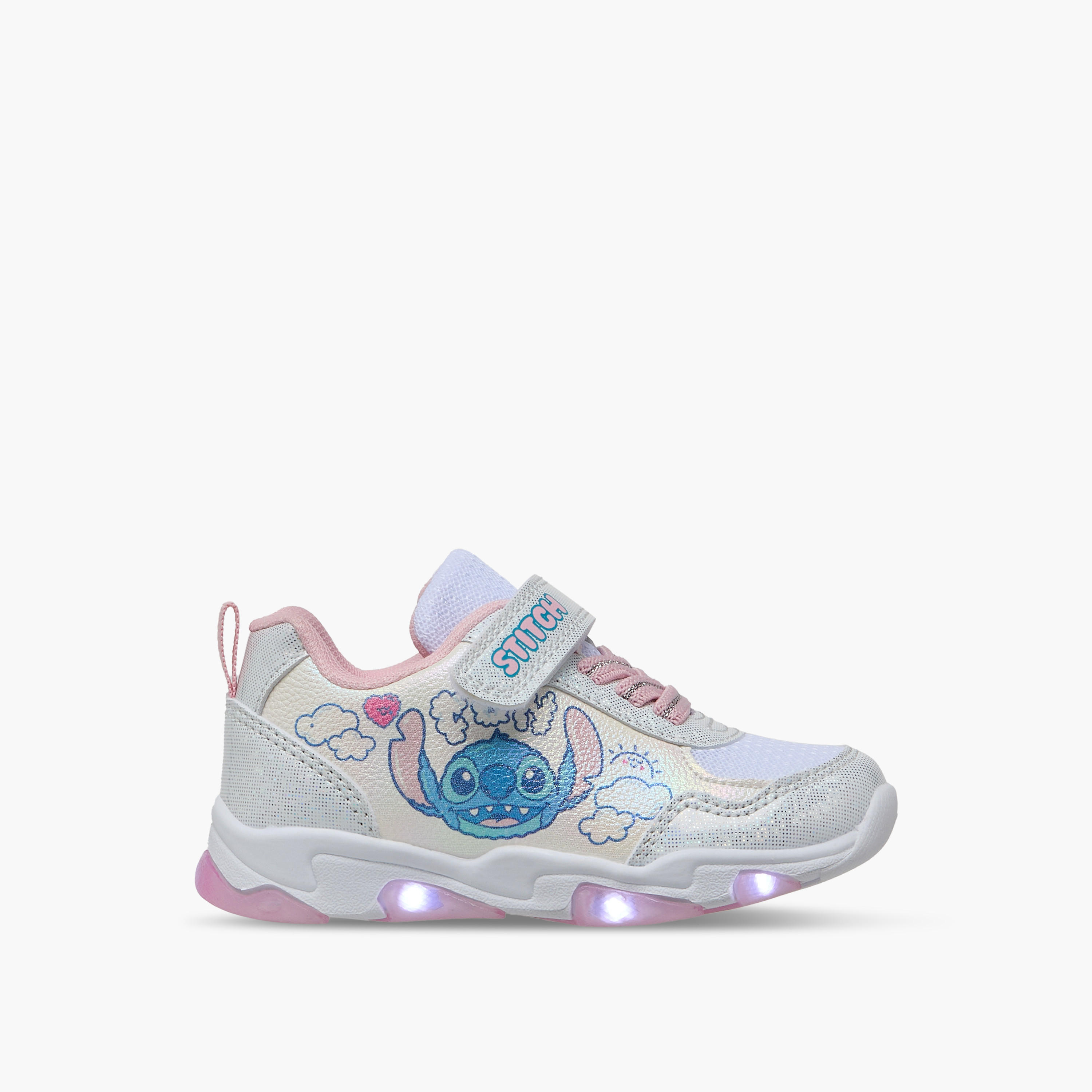 حذاء سنيكرز بشريط إغلاق لاصق وإضاءة وطبعات ستيتش من ديزني-girls-shoes-sneakers-image-4