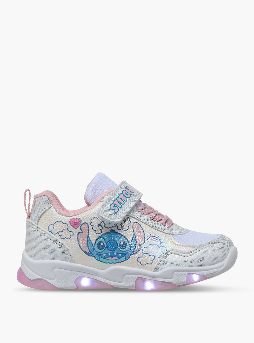 حذاء سنيكرز بشريط إغلاق لاصق وإضاءة وطبعات ستيتش من ديزني-girls-shoes-sneakers-image-4