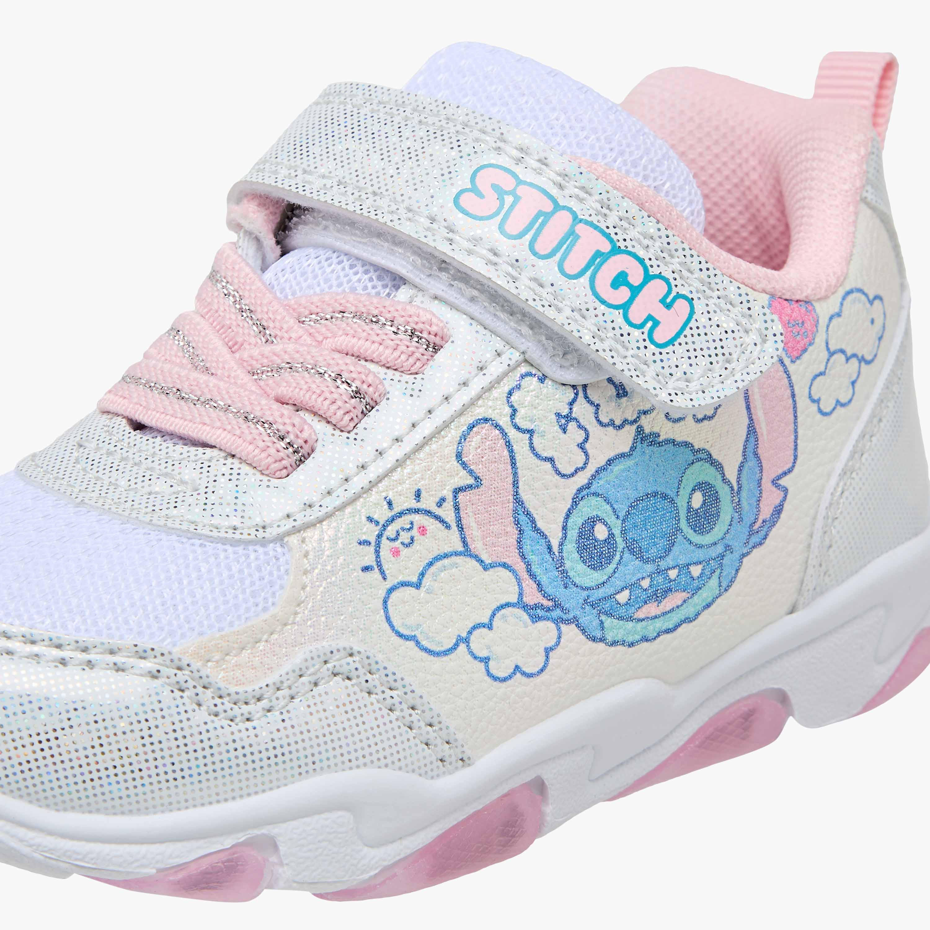 حذاء سنيكرز بشريط إغلاق لاصق وإضاءة وطبعات ستيتش من ديزني-girls-shoes-sneakers-image-5