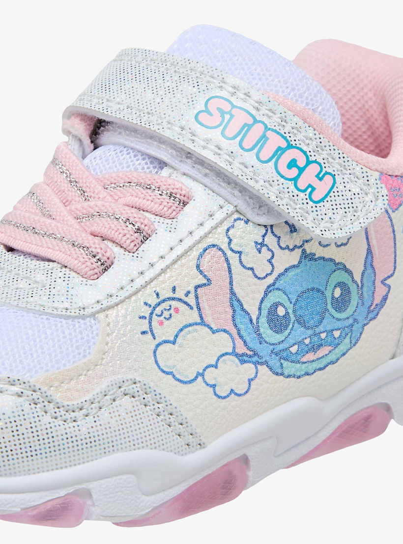 حذاء سنيكرز بشريط إغلاق لاصق وإضاءة وطبعات ستيتش من ديزني-girls-shoes-sneakers-image-5