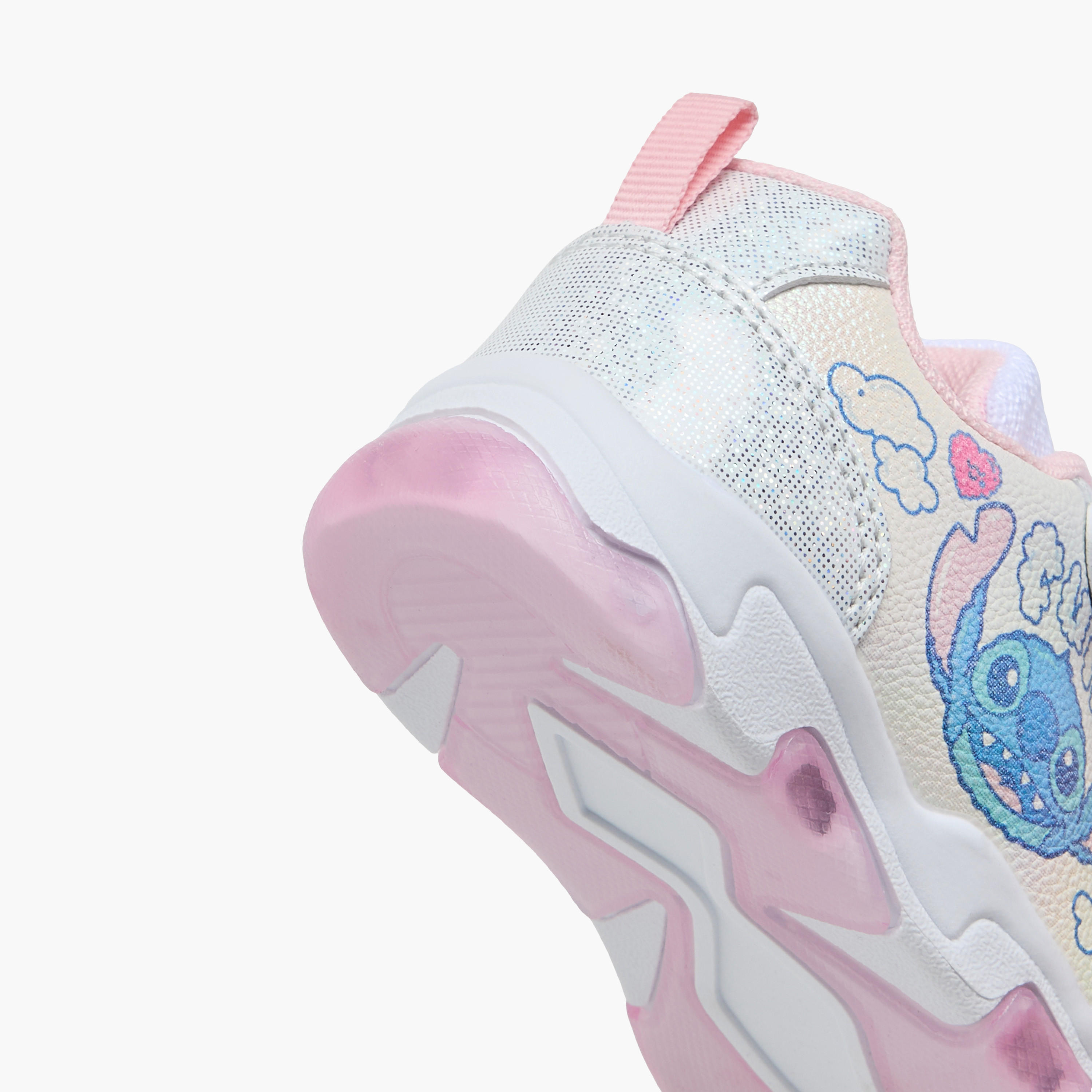 حذاء سنيكرز بشريط إغلاق لاصق وإضاءة وطبعات ستيتش من ديزني-girls-shoes-sneakers-image-6