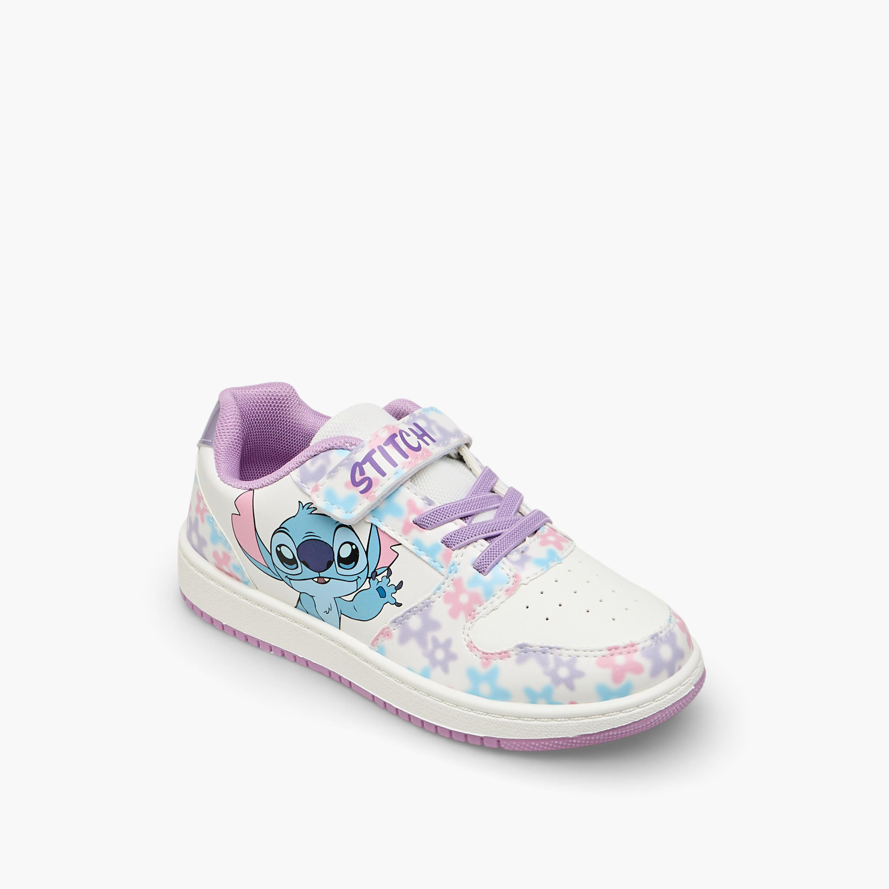 حذاء سنيكرز بشريط إغلاق لاصق وبطبعات ستيتش للبنات من ديزني-girls-shoes-sneakers-image-2