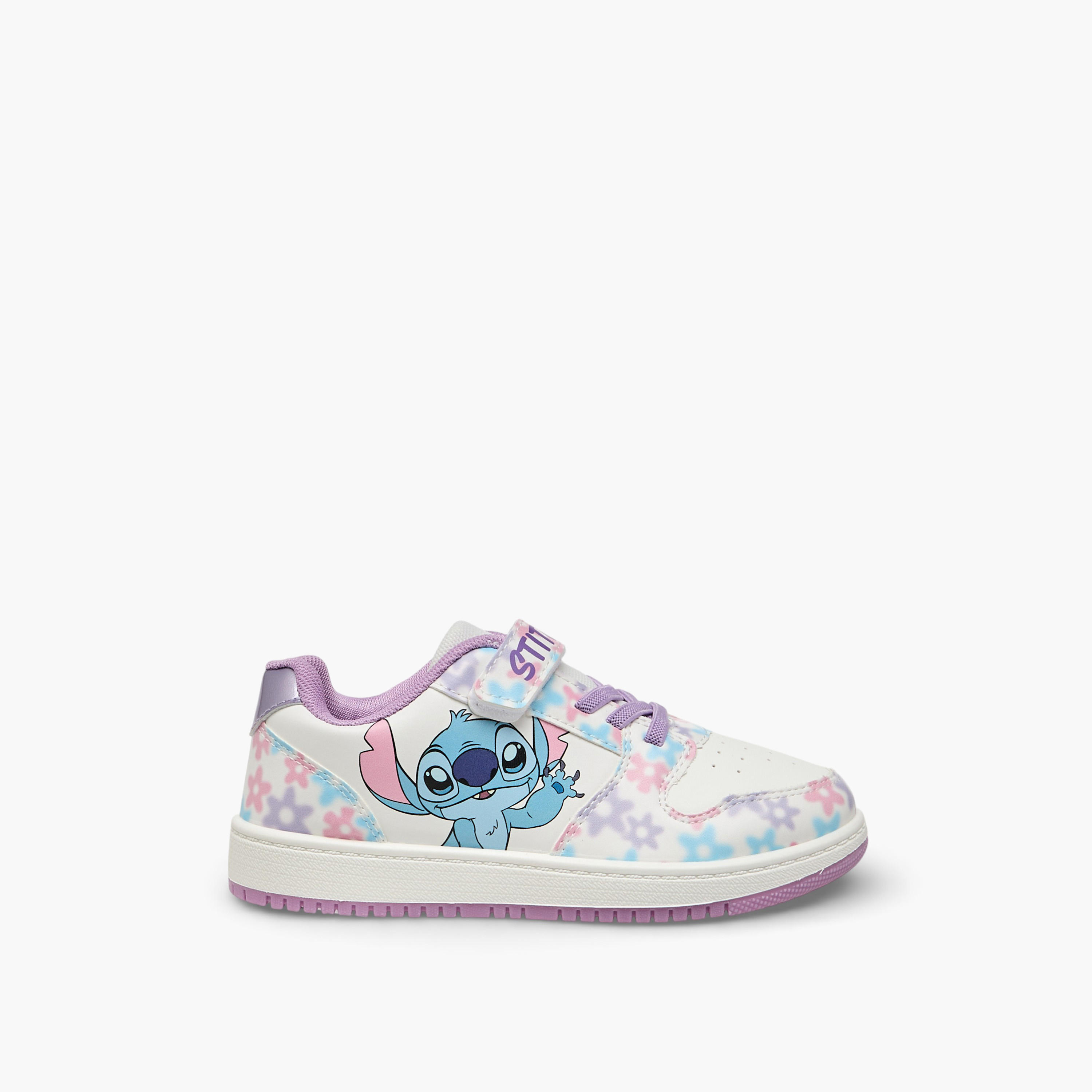حذاء سنيكرز بشريط إغلاق لاصق وبطبعات ستيتش للبنات من ديزني-girls-shoes-sneakers-image-3