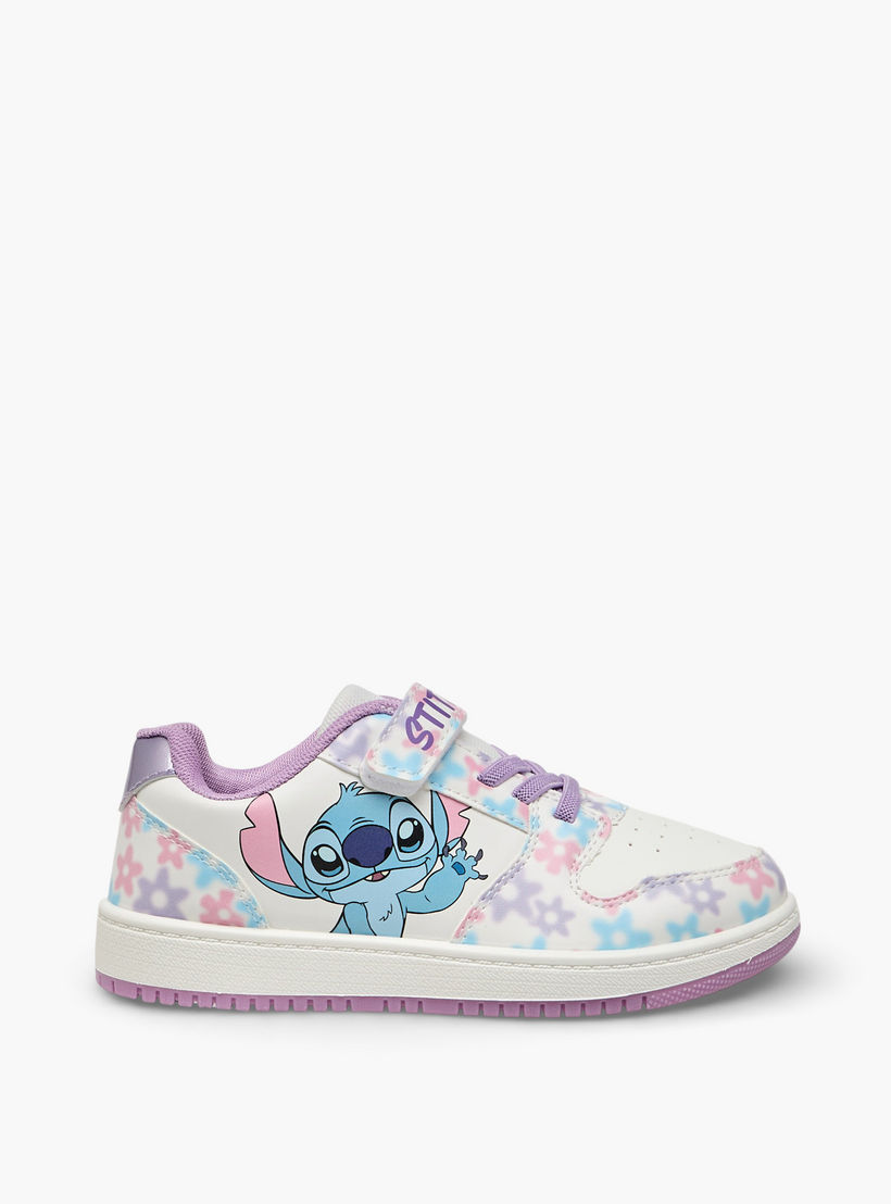 حذاء سنيكرز بشريط إغلاق لاصق وبطبعات ستيتش للبنات من ديزني-girls-shoes-sneakers-image-3