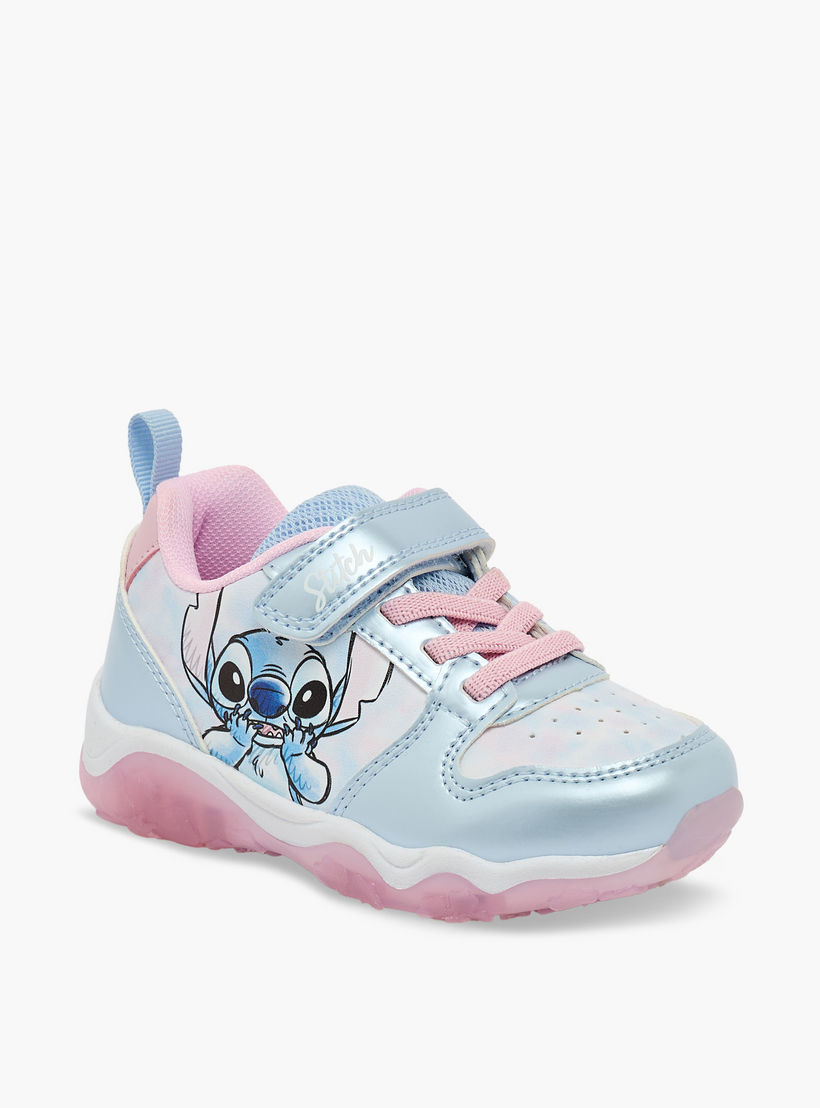 Disney Stitch Print Light-Up Hook & Loop Ankle Sneakers-girls-shoes-sneakers-image-2