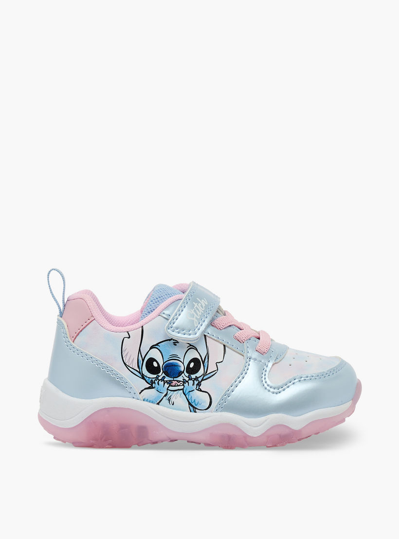 Disney Stitch Print Light-Up Hook & Loop Ankle Sneakers-girls-shoes-sneakers-image-3