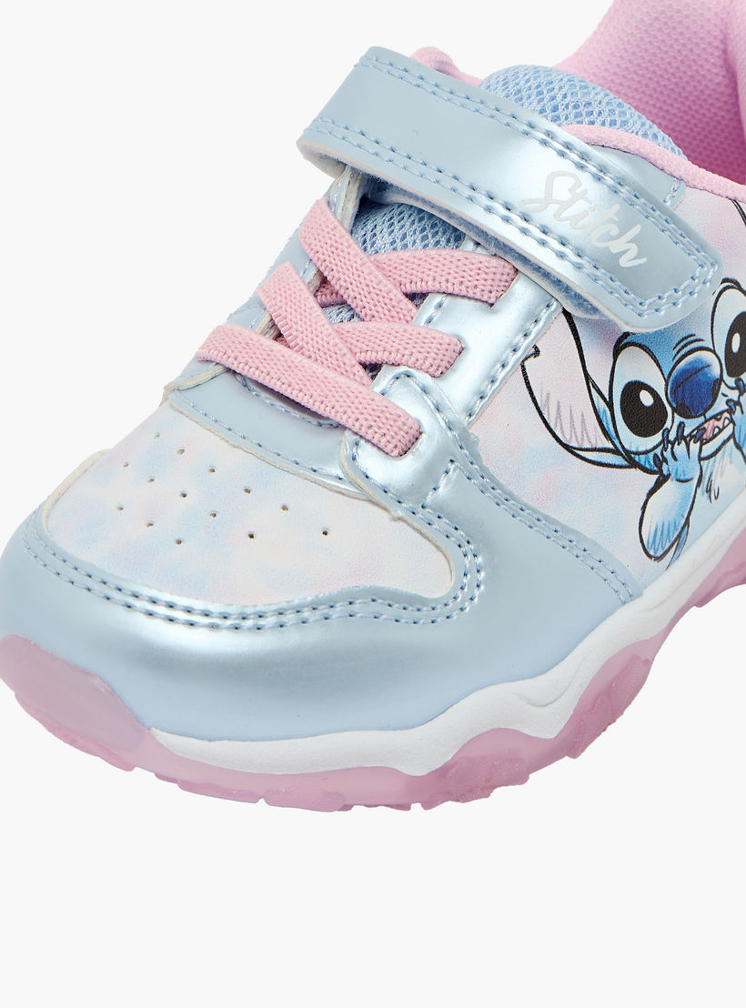 Disney Stitch Print Light-Up Hook & Loop Ankle Sneakers-girls-shoes-sneakers-image-4