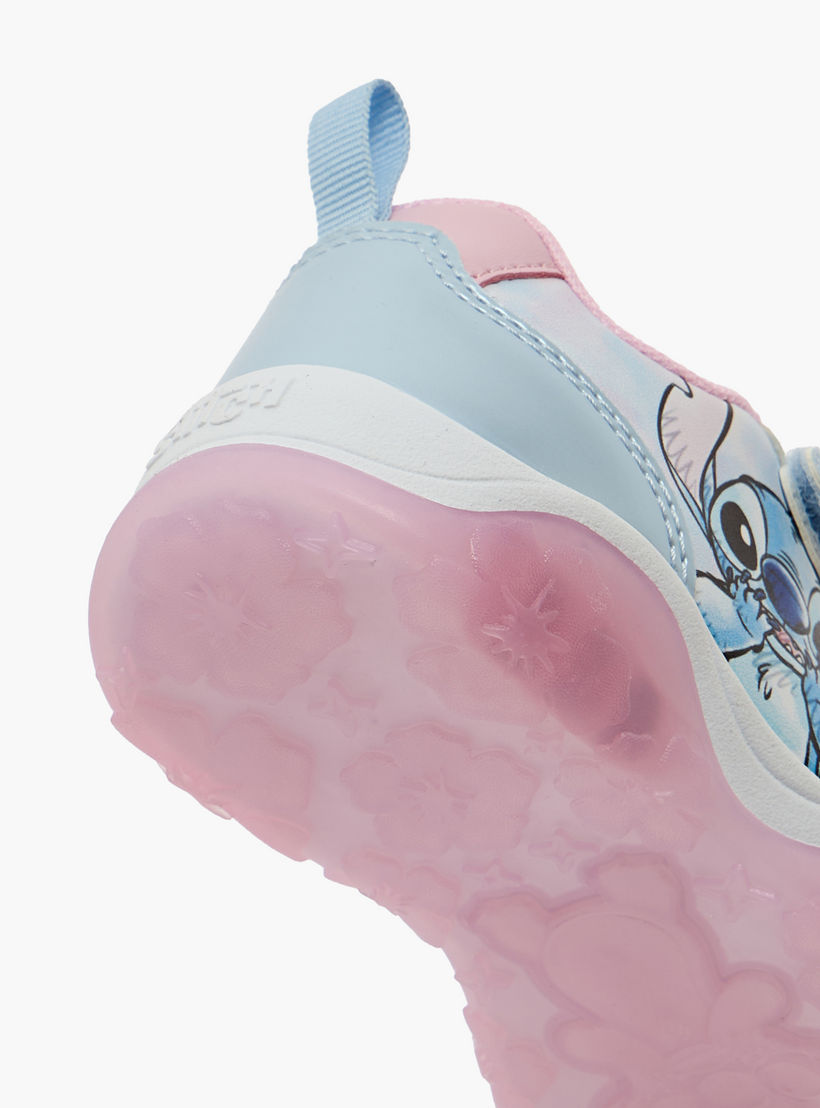 Disney Stitch Print Light-Up Hook & Loop Ankle Sneakers-girls-shoes-sneakers-image-5