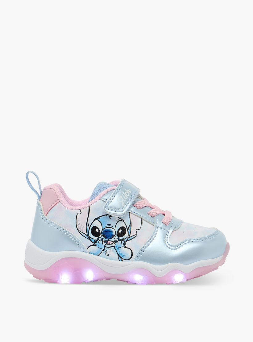 Disney Stitch Print Light-Up Hook & Loop Ankle Sneakers-girls-shoes-sneakers-image-6