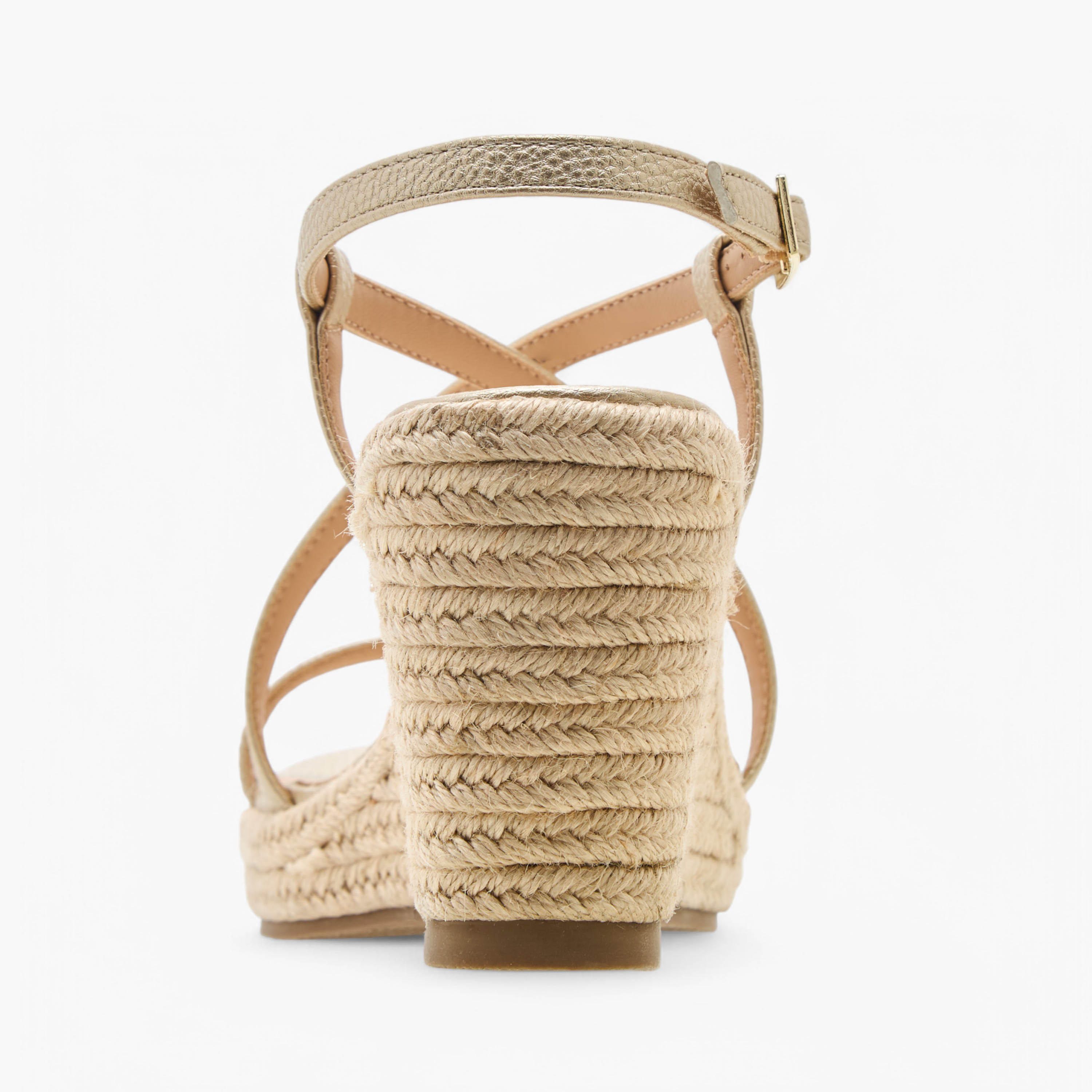 صندل بأحزمة متقاطعة بارزة الملمس وبكعب ويدج وإبزيم إغلاق من فلورا بيلا-women-shoes-sandals-heeled-image-5