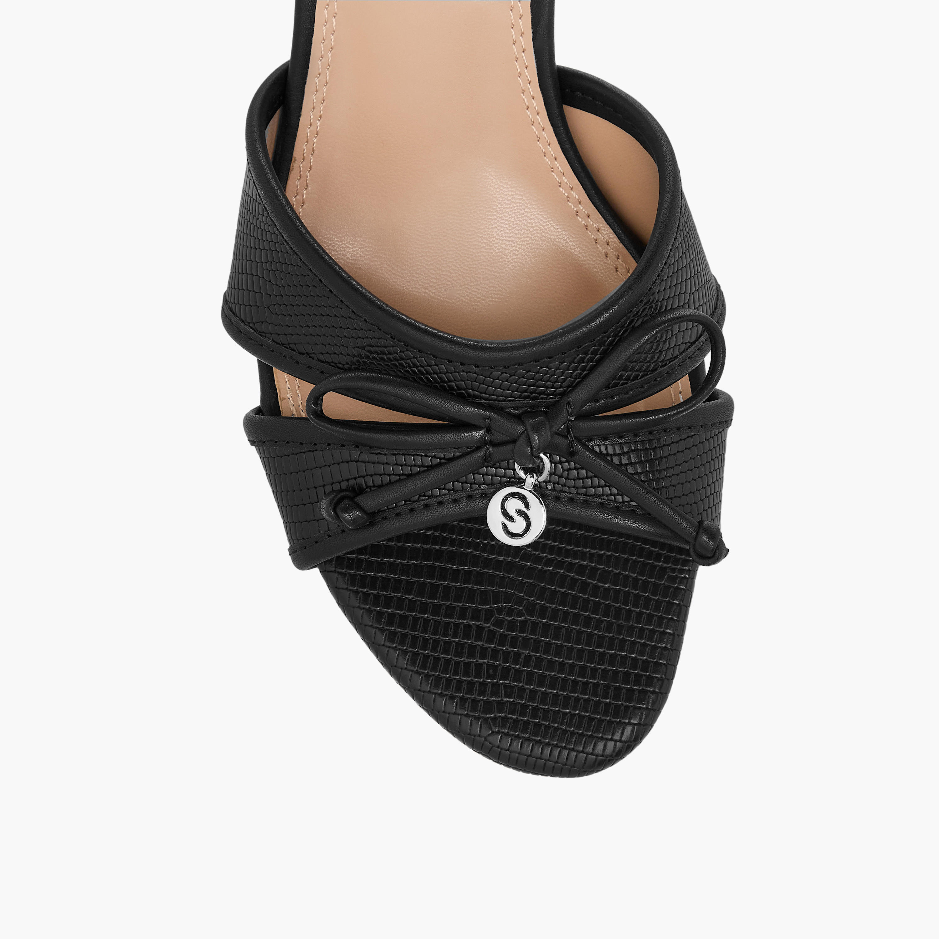 صندل بتفاصيل فيونكة سهل الارتداء مع كعب مدبب للنساء من سيليست-women-shoes-sandals-heeled-image-4