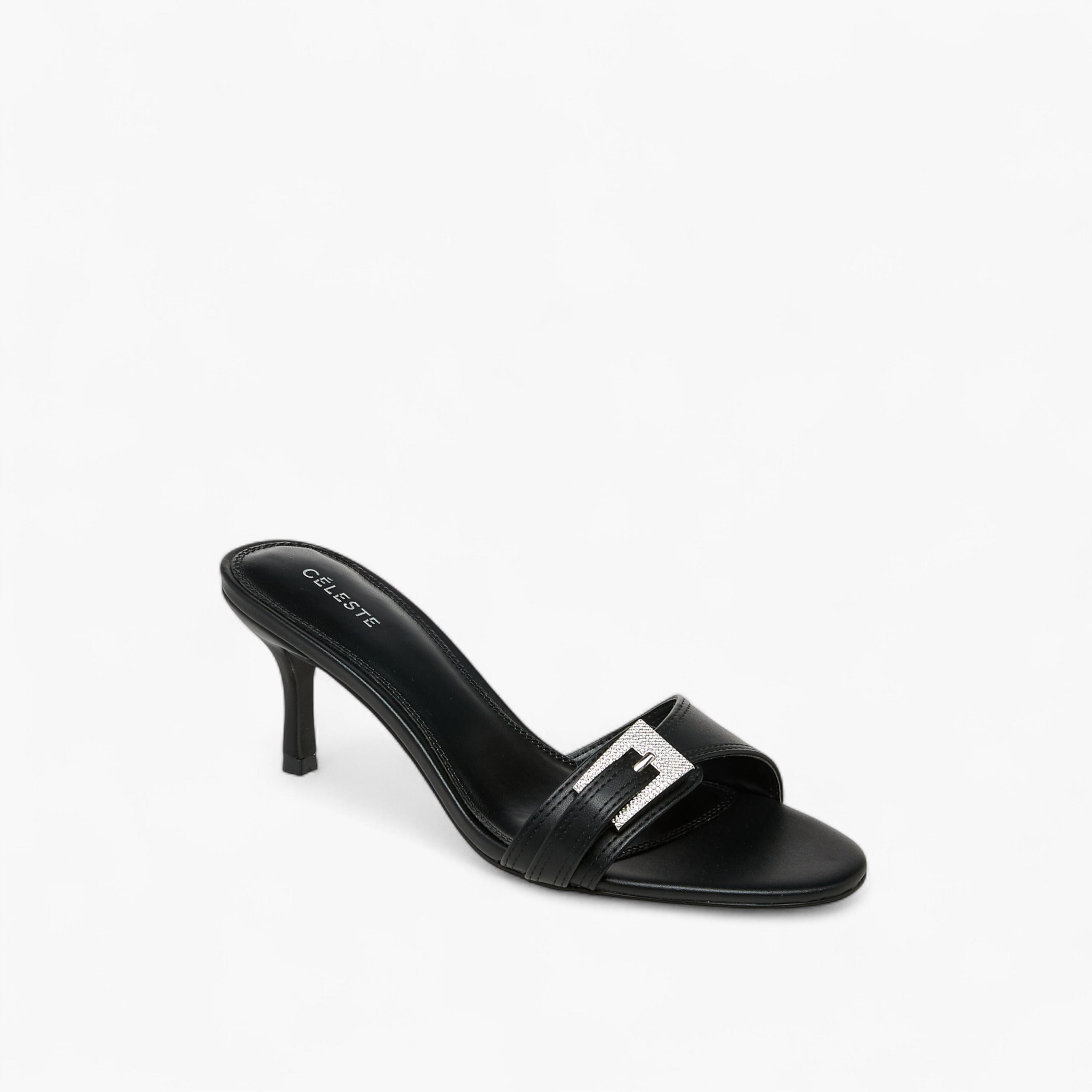 صندل سهل الارتداء بزينة إبزيم وكعب رفيع من سيليست-women-shoes-sandals-heeled-image-2