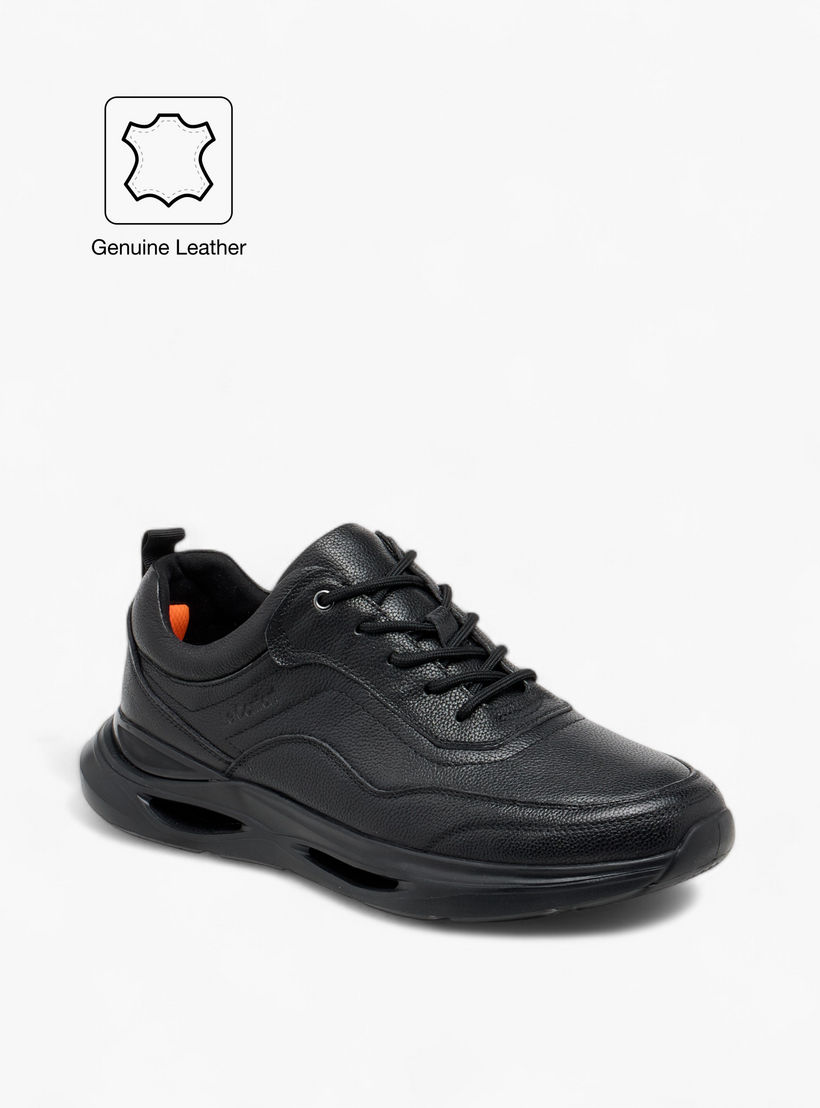 Le Confort Leather Panelled Lace-Up Sneakers-men-shoes-sneakers-image-2