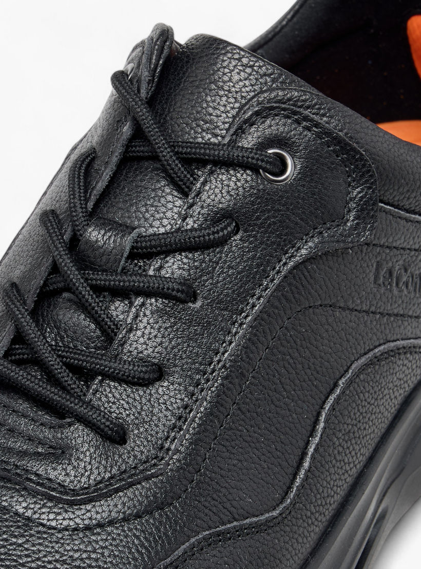 Le Confort Leather Panelled Lace-Up Sneakers-men-shoes-sneakers-image-4