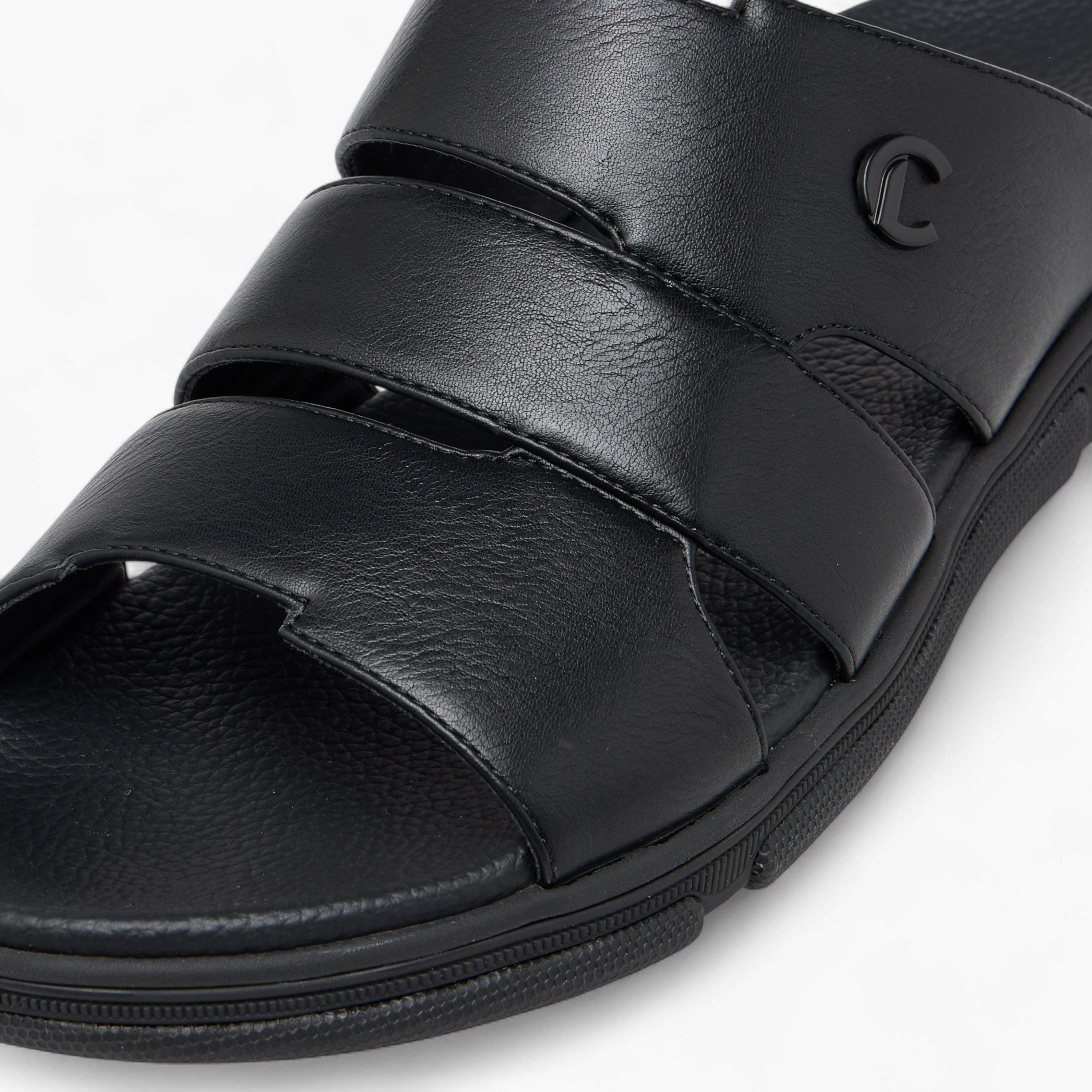 صندل مريح سادة سهل الارتداء من لو كونفورت-men-shoes-sandals-image-4