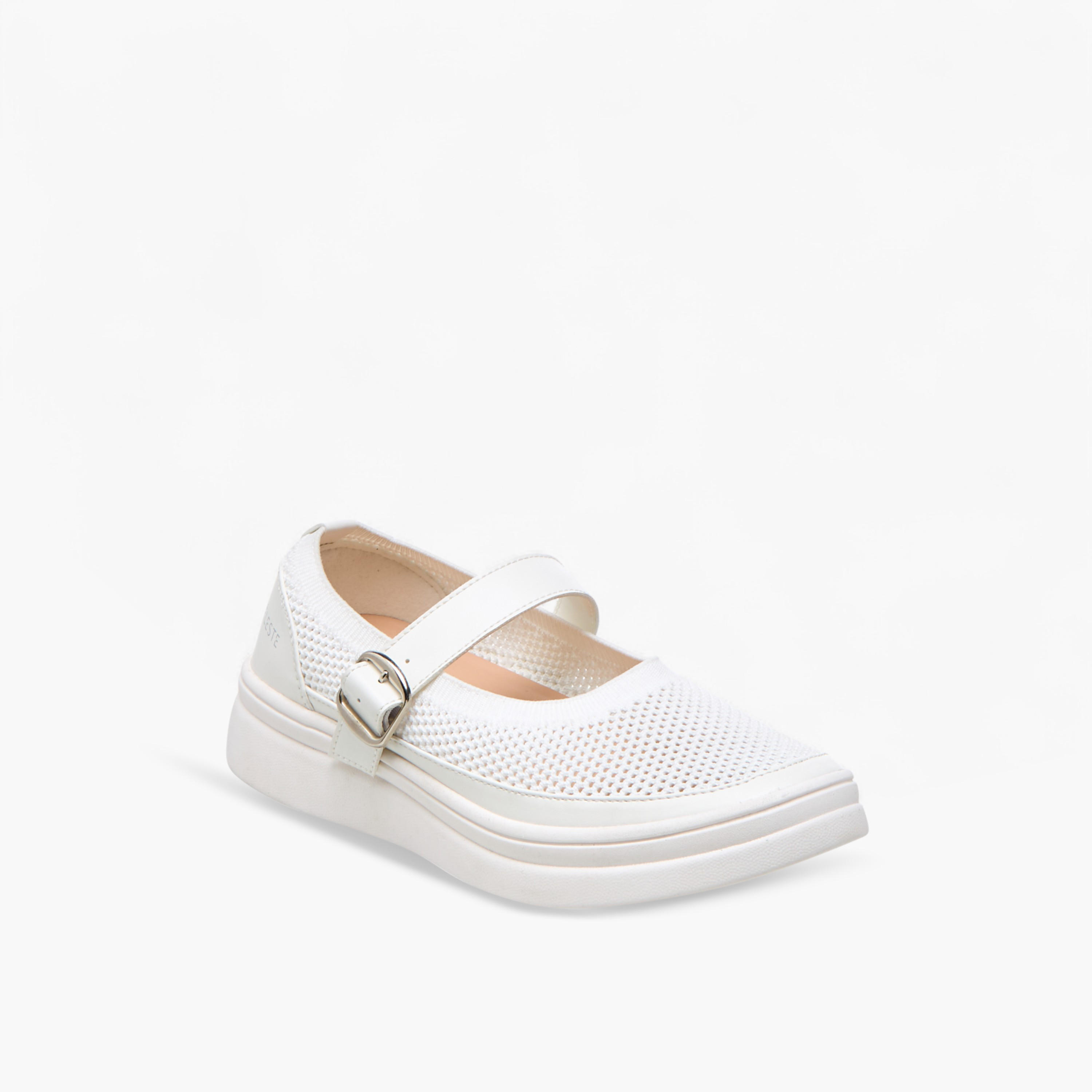 حذاء سنيكرز بارز الملمس بإبزيم إغلاق للنساء من سيليست - LS24040569-women-shoes-sneakers-image-2