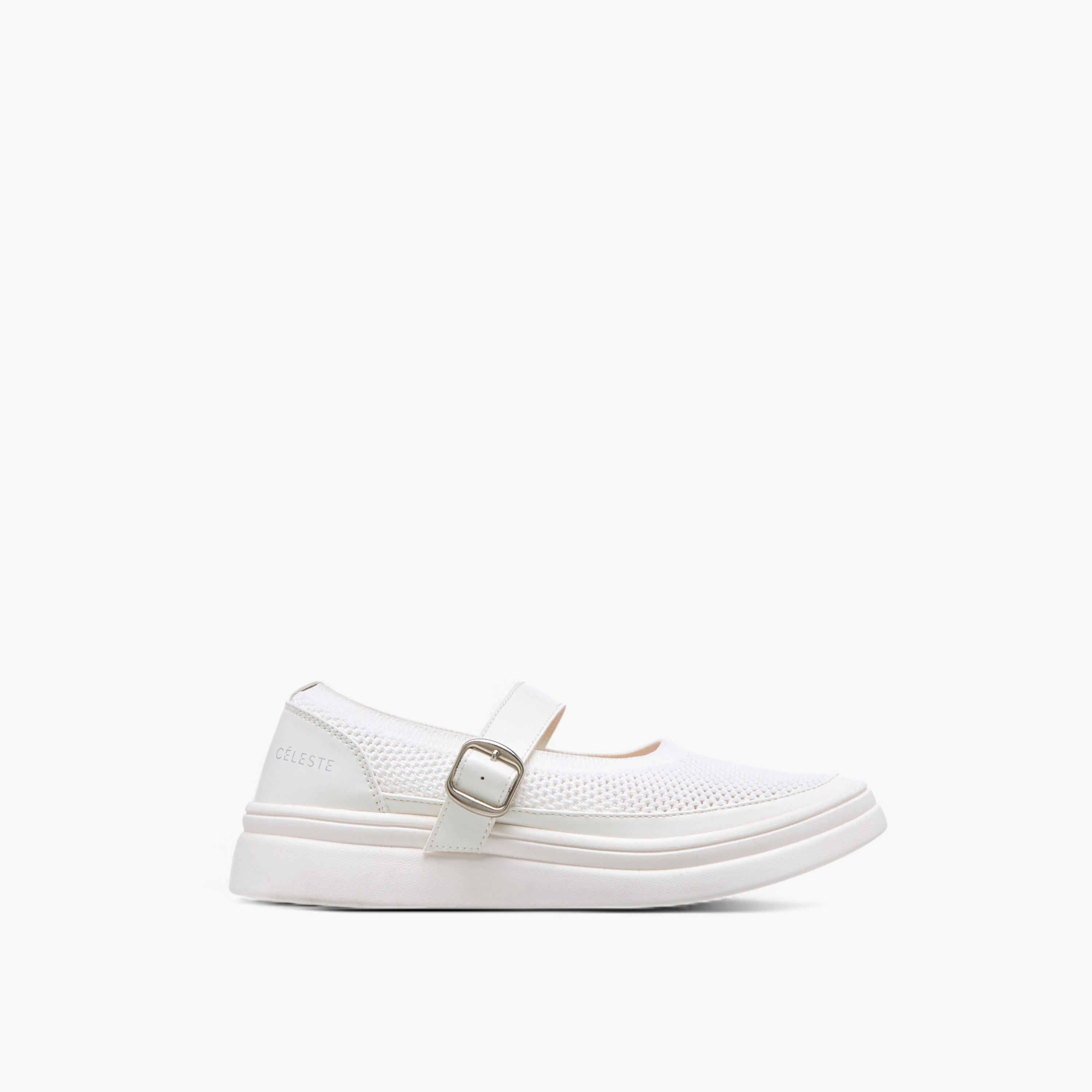 حذاء سنيكرز بارز الملمس بإبزيم إغلاق للنساء من سيليست - LS24040569-women-shoes-sneakers-image-3