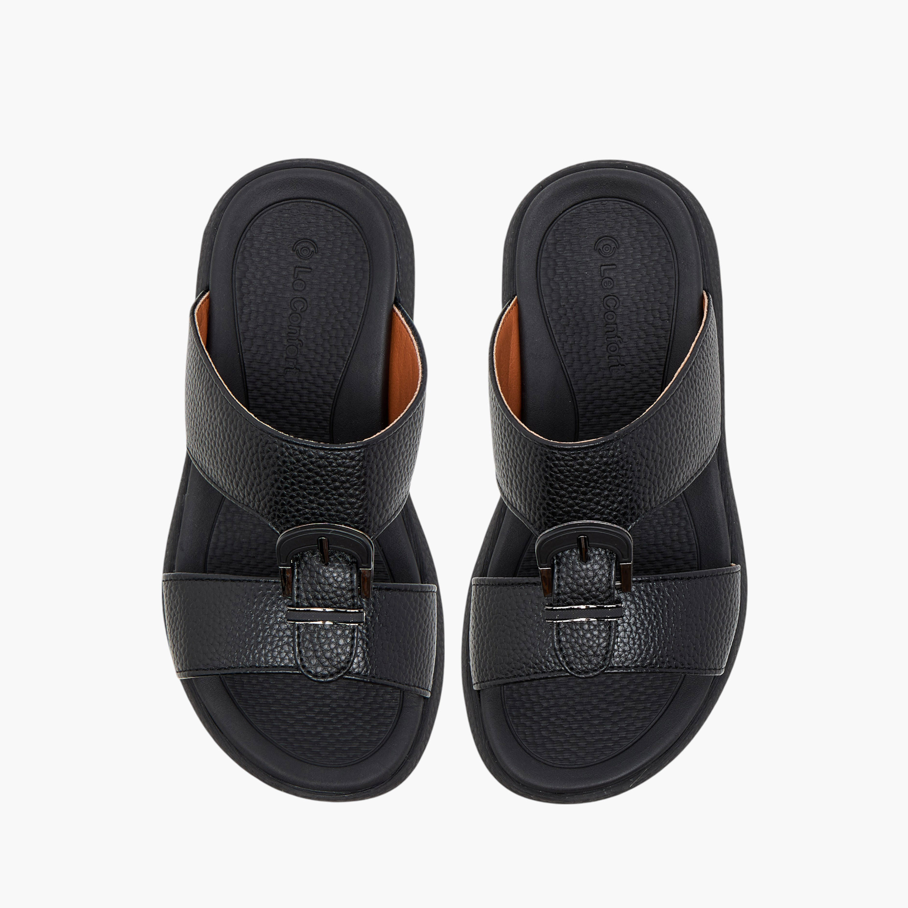 صندل عربي مريح بارز الملمس بتفاصيل إبزيم من لو كونفورت-boys-shoes-sandals-image-1