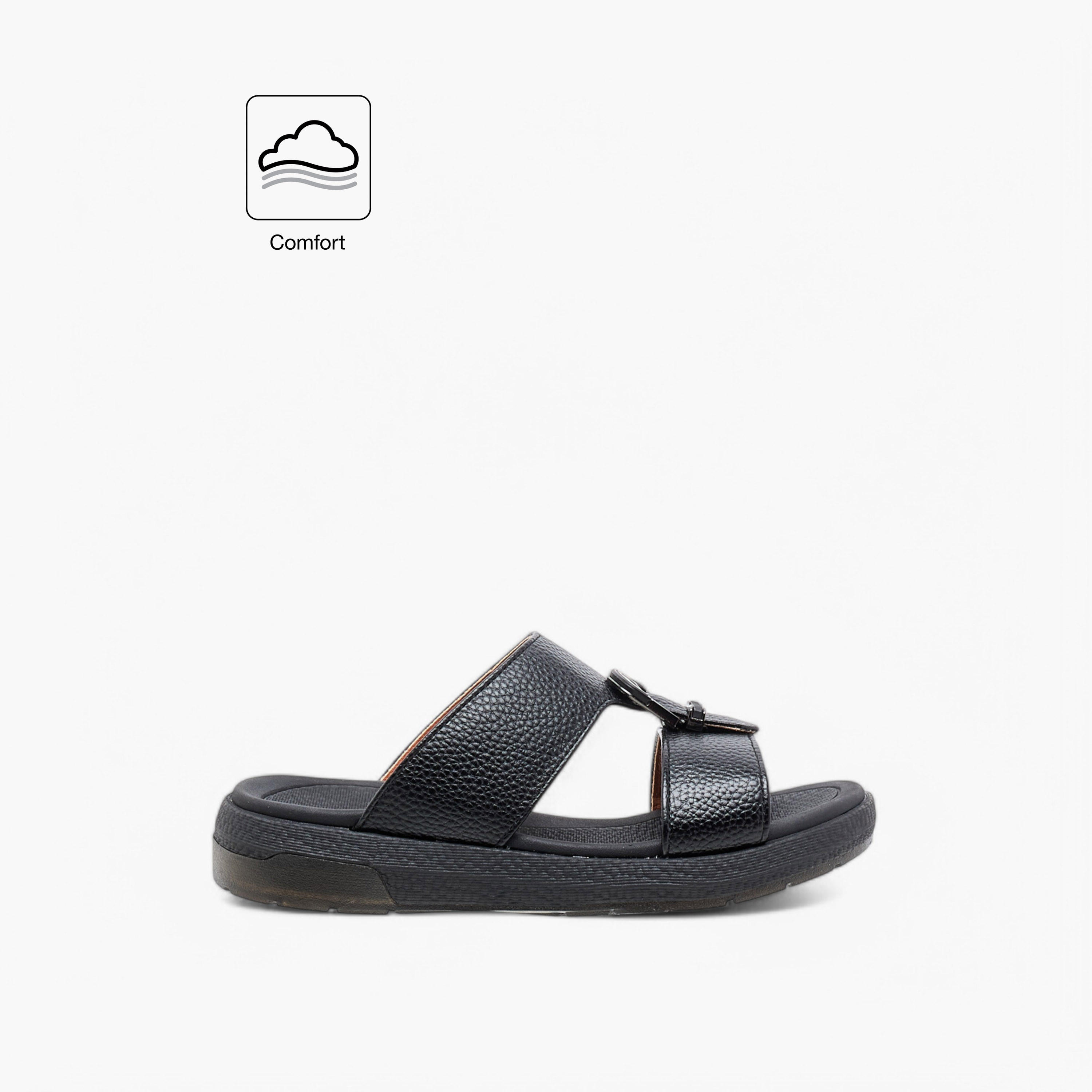 صندل عربي مريح بارز الملمس بتفاصيل إبزيم من لو كونفورت-boys-shoes-sandals-image-2