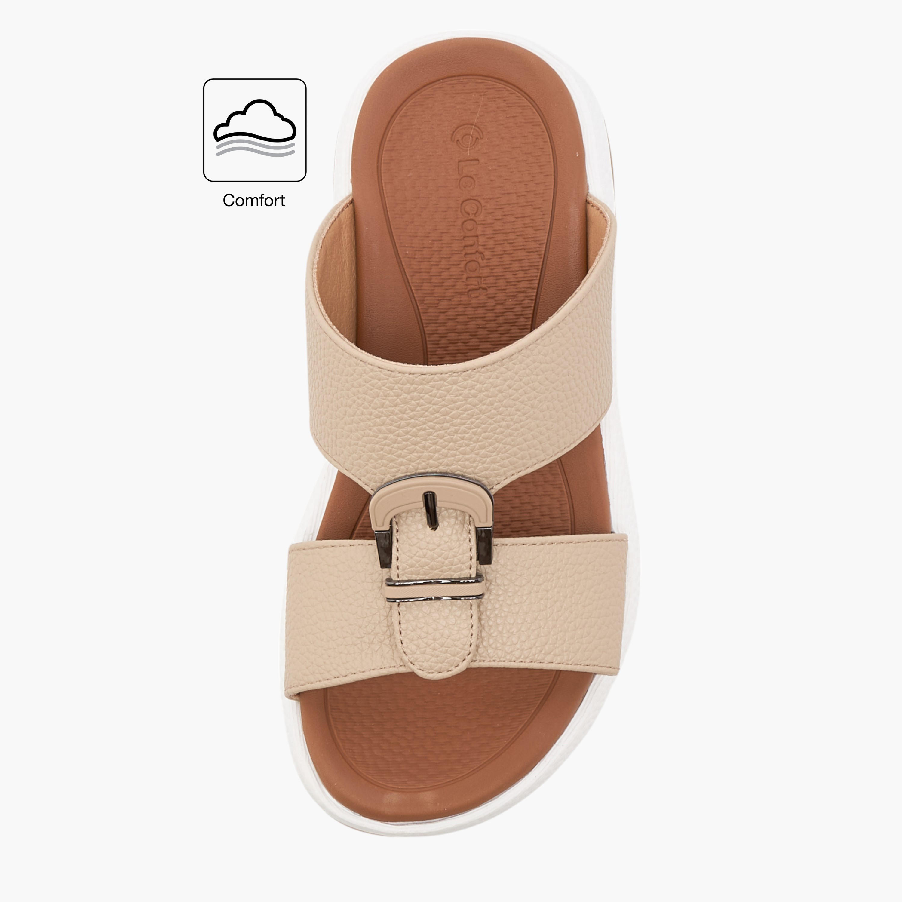 Le Confort Textured Slip-On Comfort Arabic Sandal-boys-shoes-sandals-image-2