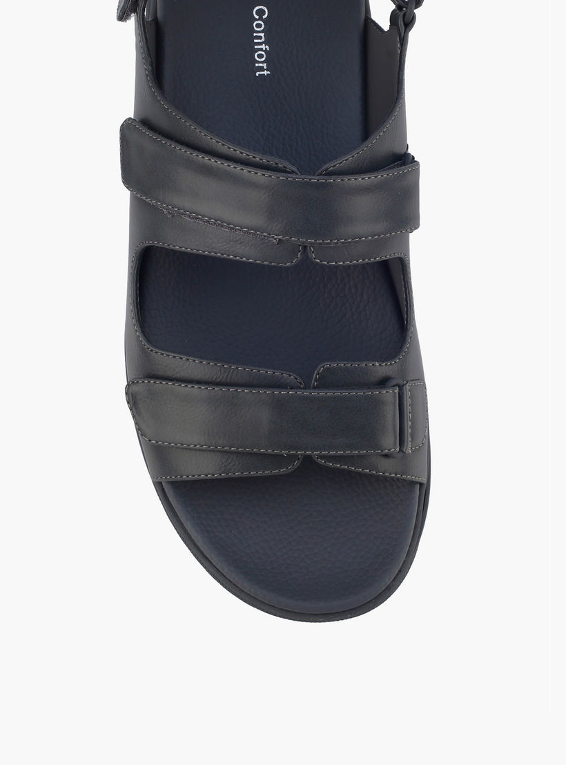 Le Confort Men Textured Hook & Loop Sandals-men-shoes-sandals-image-3