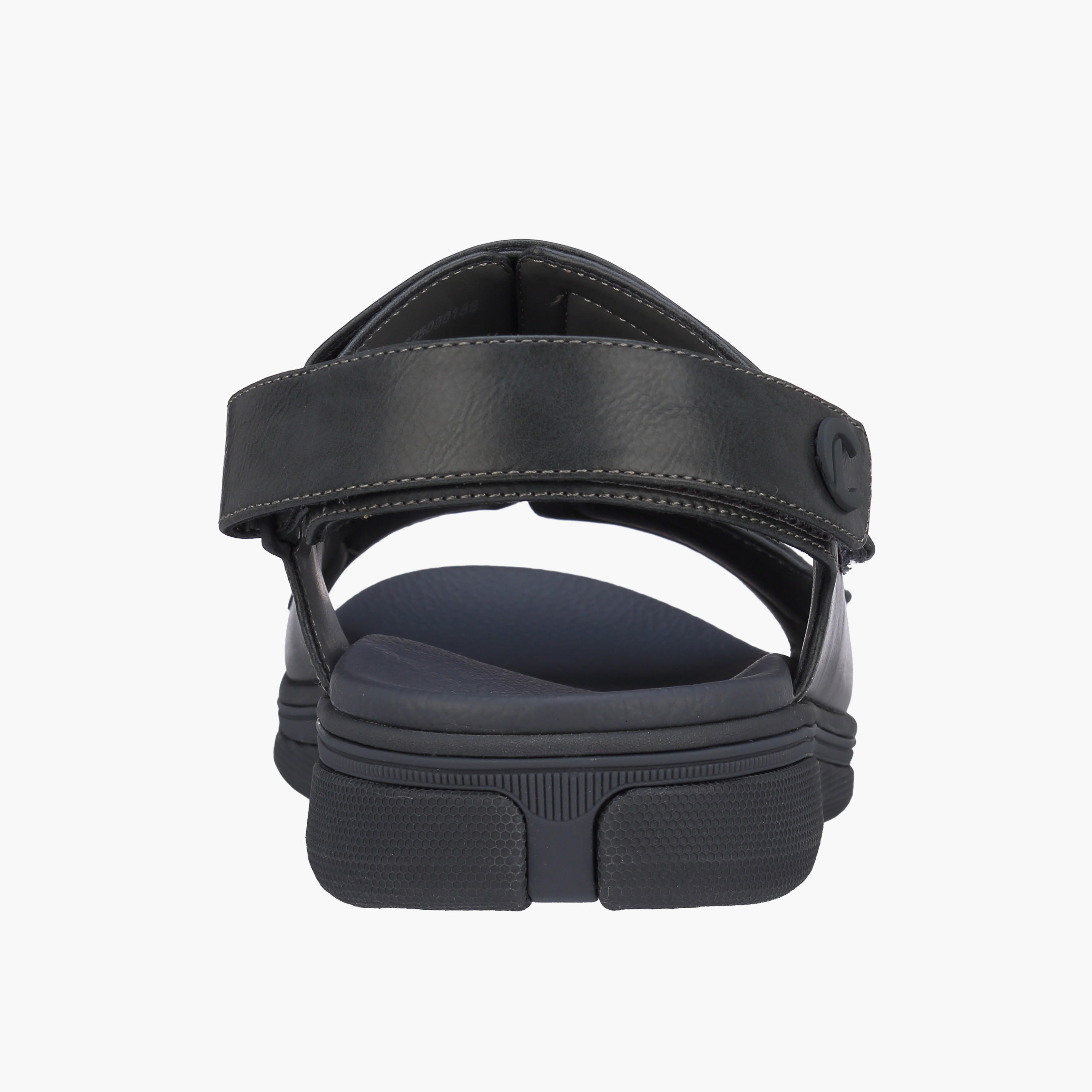 Le Confort Men Textured Hook & Loop Sandals-men-shoes-sandals-image-4