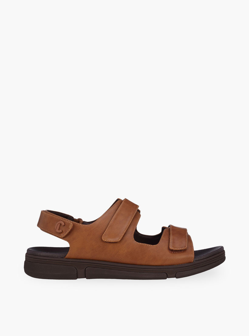 Le Confort Men Textured Hook & Loop Sandals-men-shoes-sandals-image-2