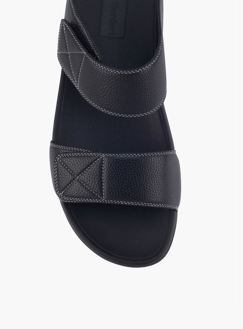 صندل بحزام مزدوج وشريط لاصق للرجال من لو كونفورت-men-shoes-sandals-image-3