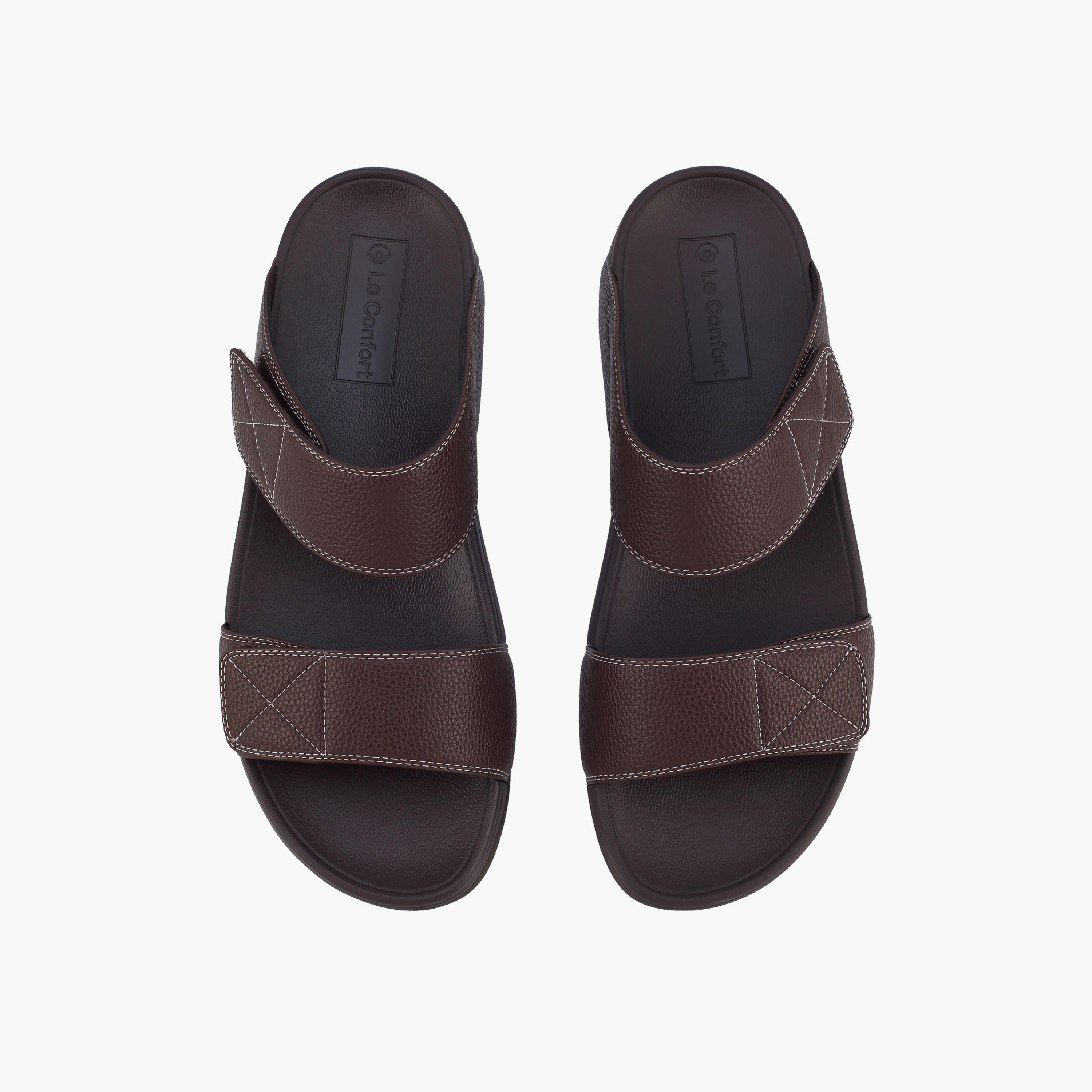 Le Confort Men Double Strap Hook & Loop Sandals-men-shoes-sandals-image-1
