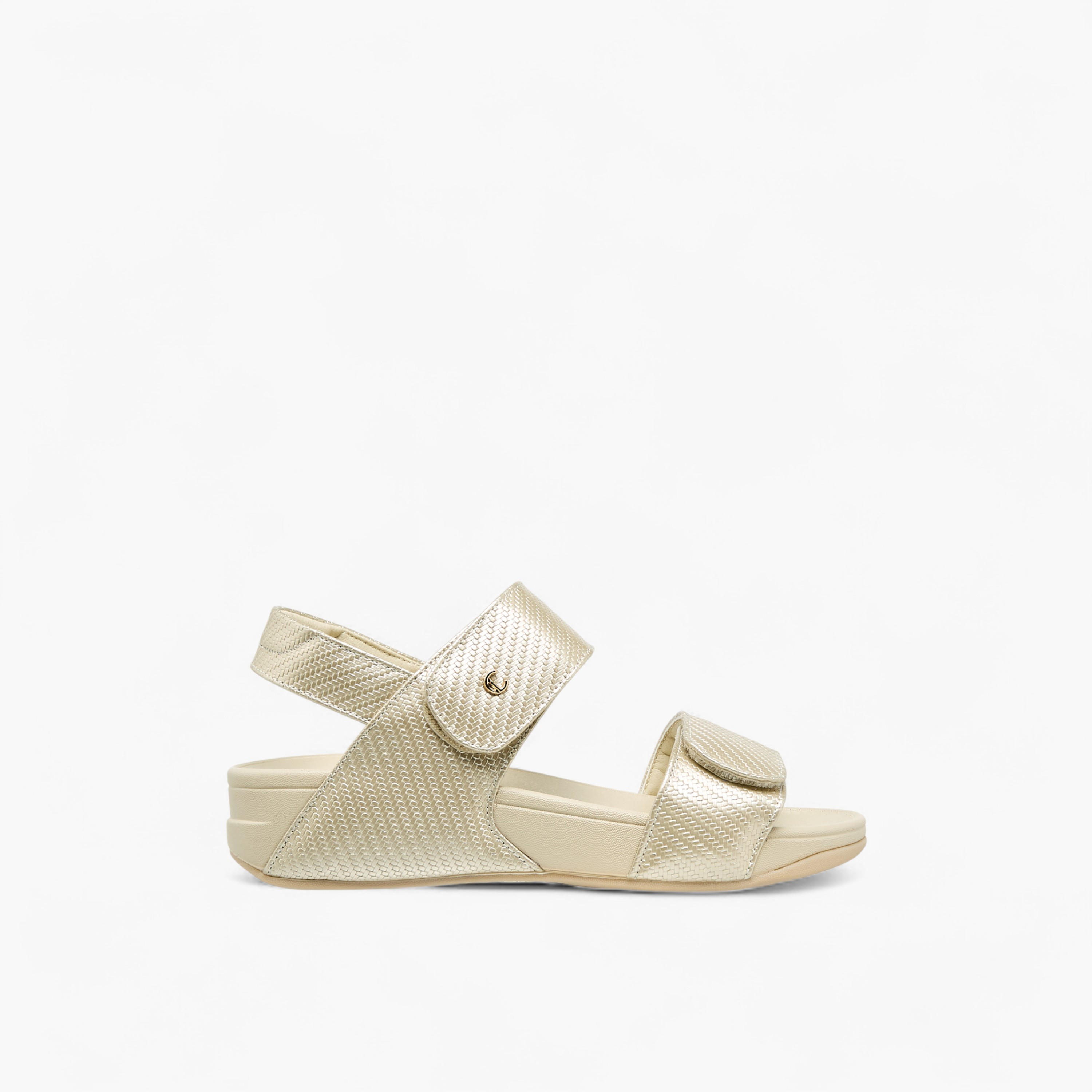 Le Confort Women Textured Hook and Loop Strap Sandals-women-shoes-sandals-heeled-image-3
