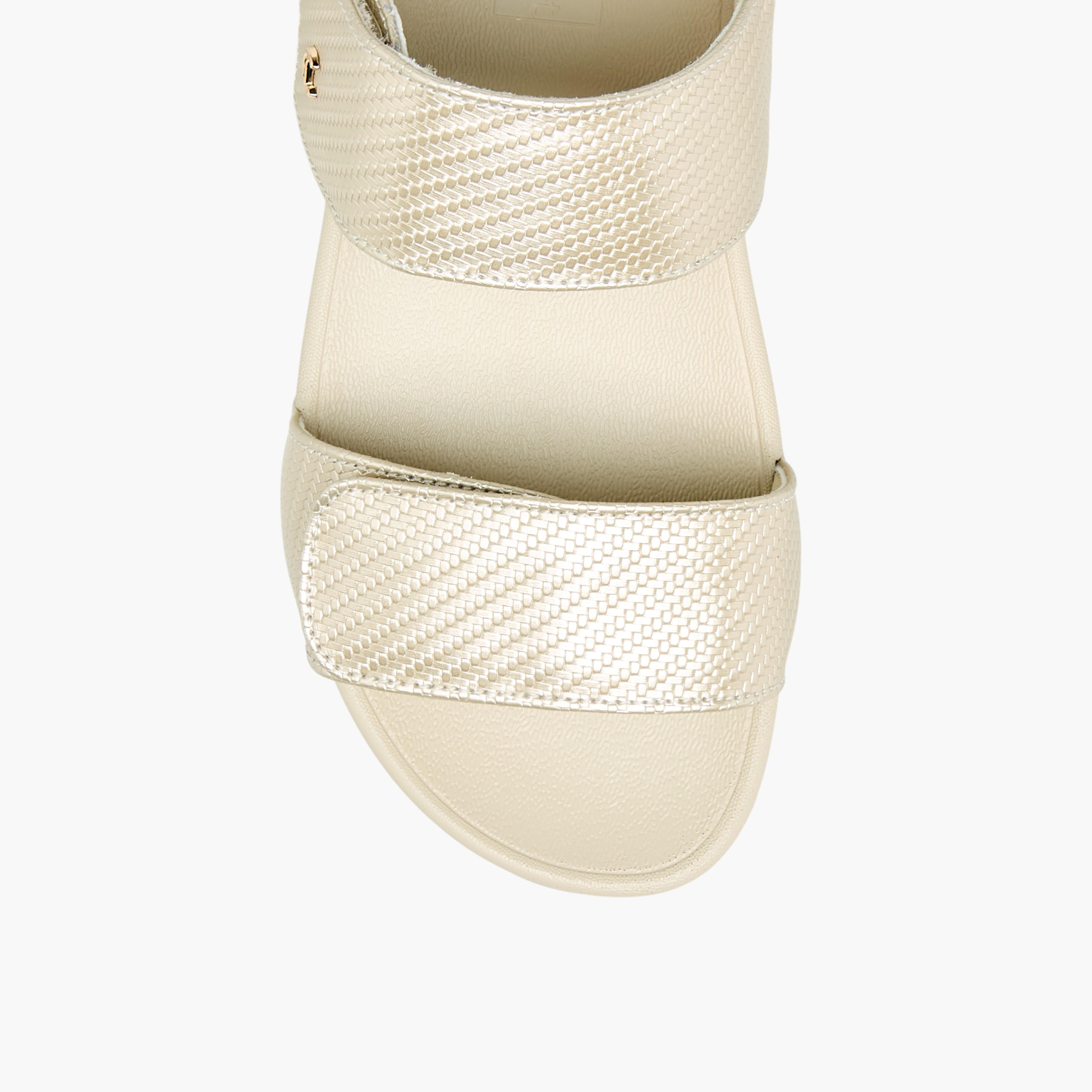 Le Confort Women Textured Hook and Loop Strap Sandals-women-shoes-sandals-heeled-image-4