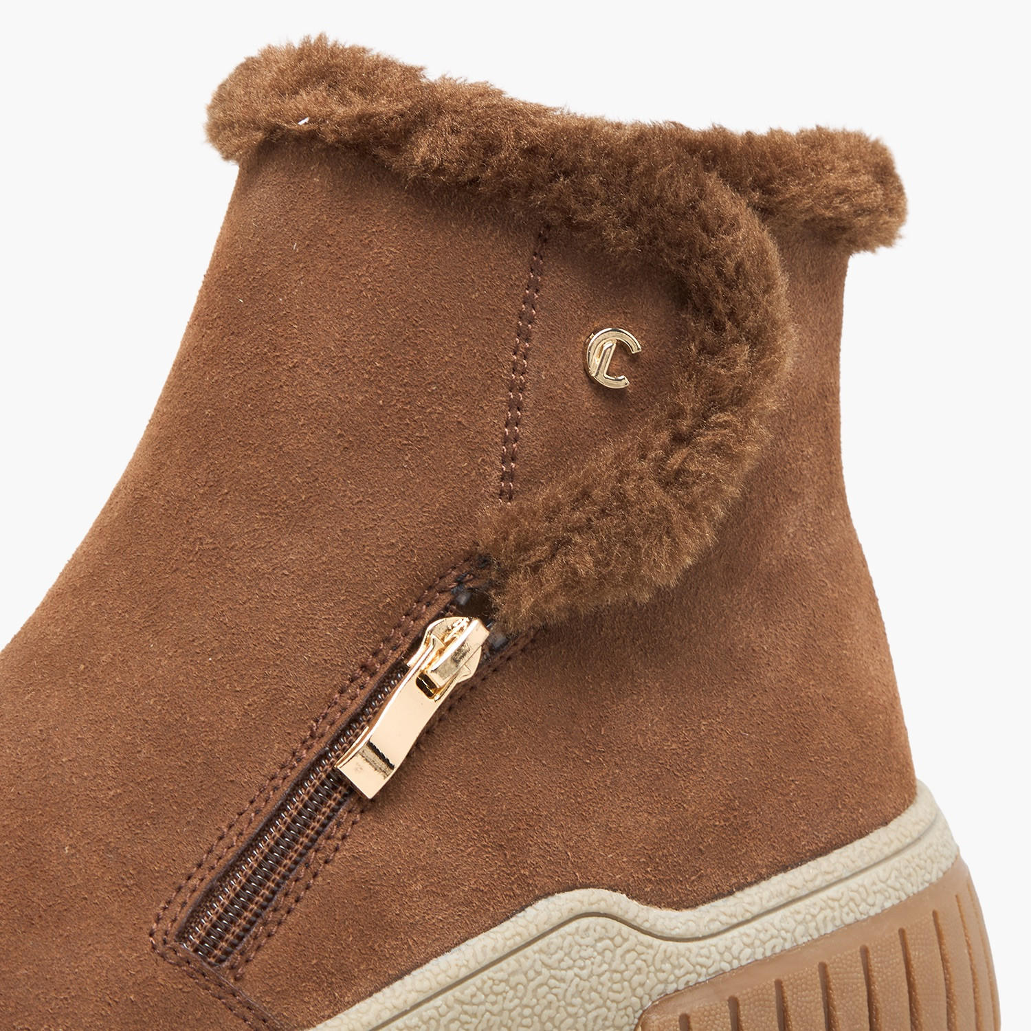 Le Confort Women Faux Fur Trim Ankle Boot-women-shoes-boots-image-4