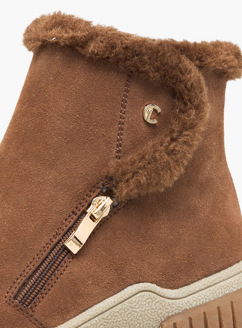 Le Confort Women Faux Fur Trim Ankle Boot-women-shoes-boots-image-4