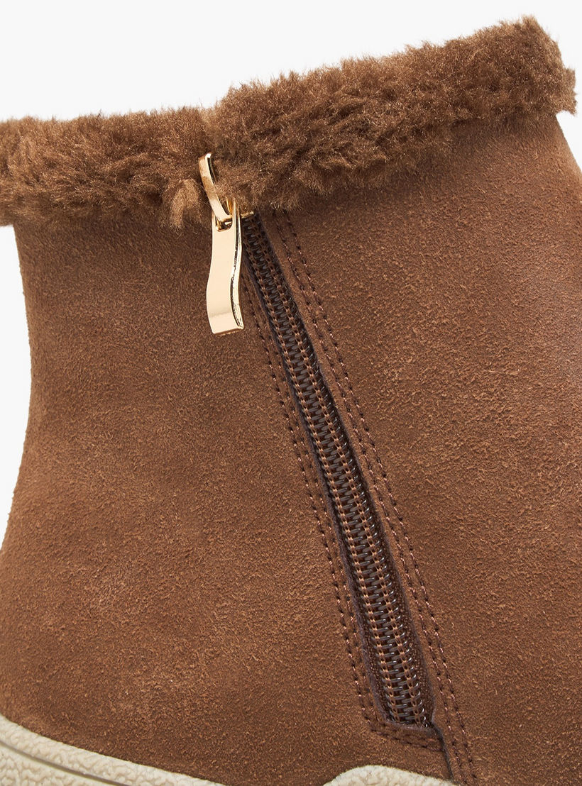 Le Confort Women Faux Fur Trim Ankle Boot-women-shoes-boots-image-5