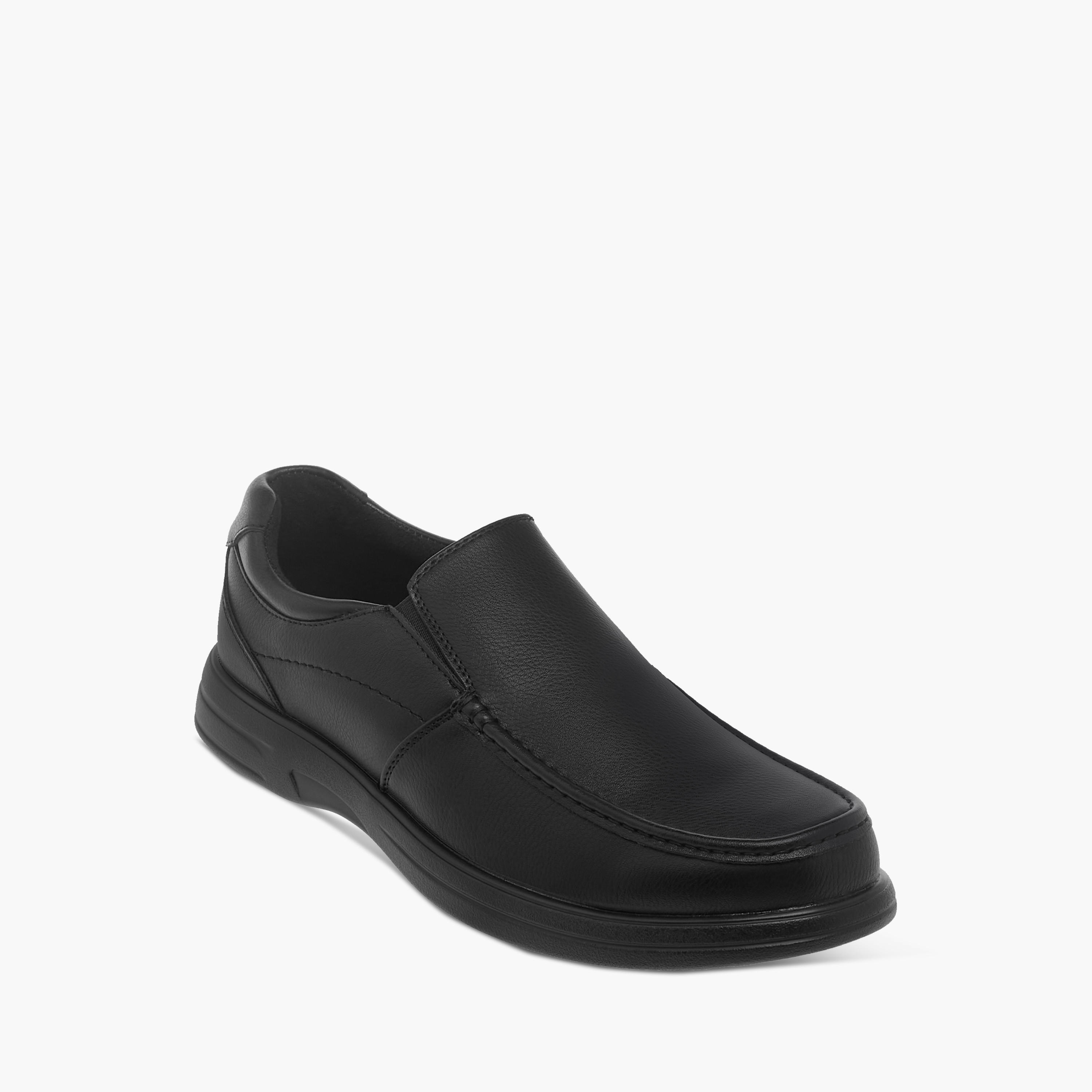 LBL by Shoexpress Panelled Slip-On Loafers-men-shoes-formalshoes-image-2