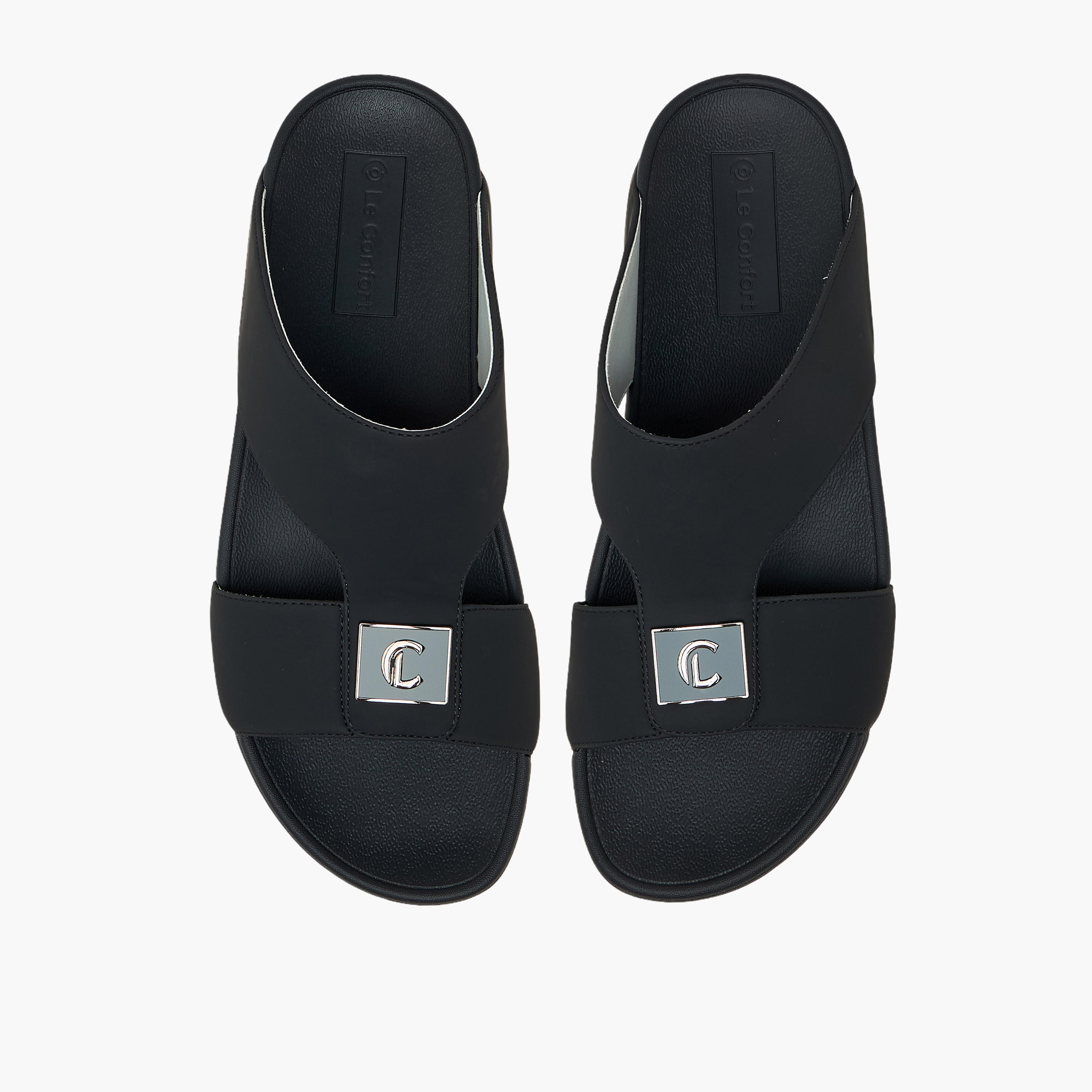 Le Confort Metal Accent Slip-On Sandals-men-shoes-sandals-image-1